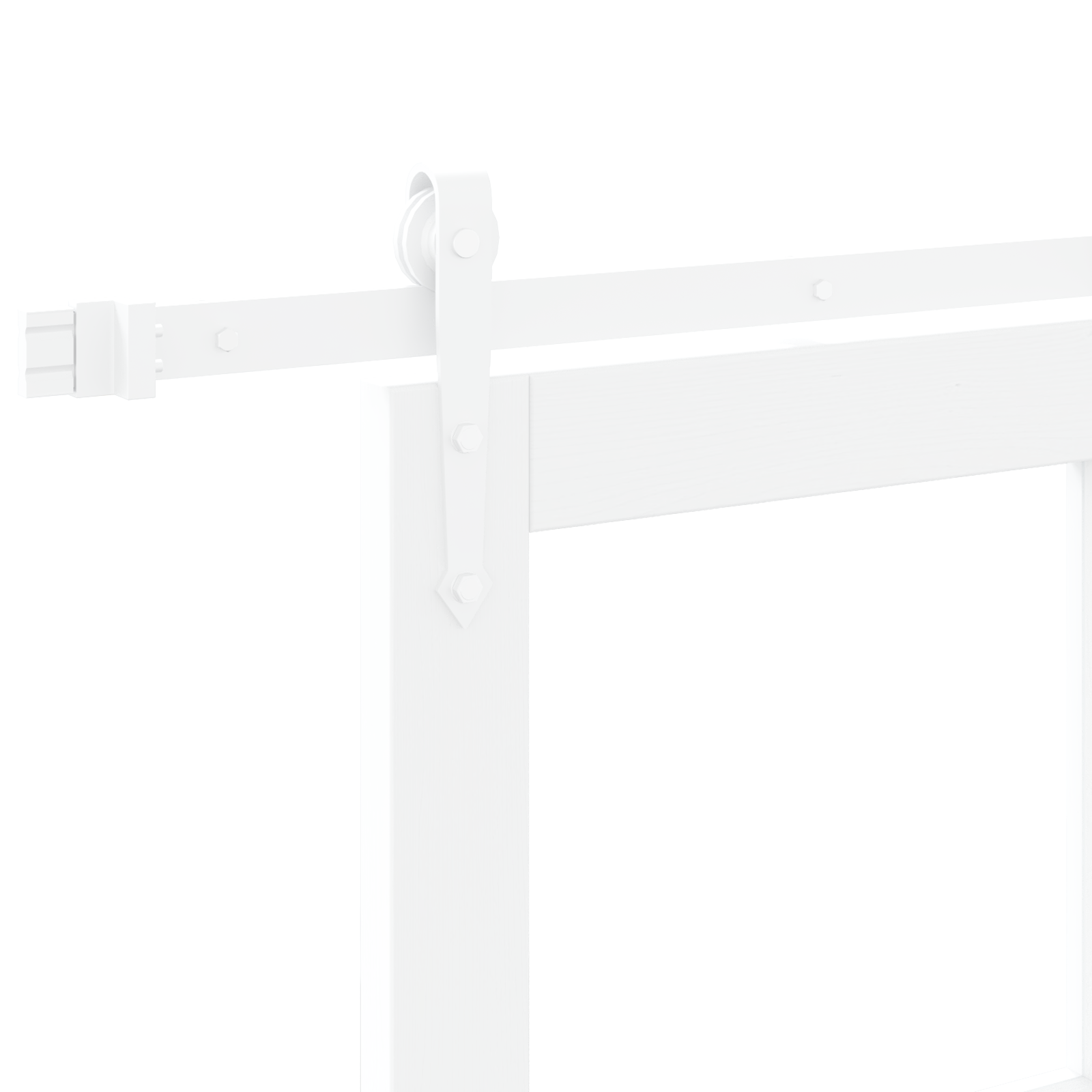 Sliding Door with Hardware Set White 93x211 cm Solid Wood Pine - Image 10