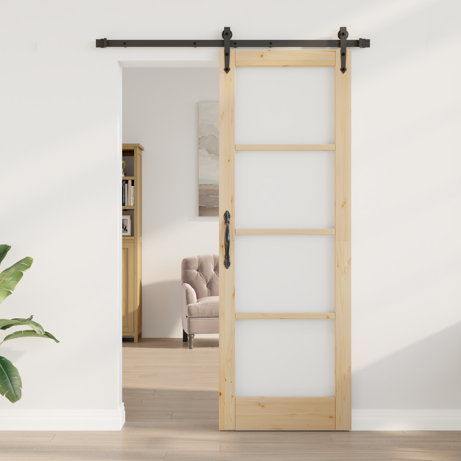 Sliding Door with Hardware Set "ORKDAL" 73.5x211 cm - Image 3