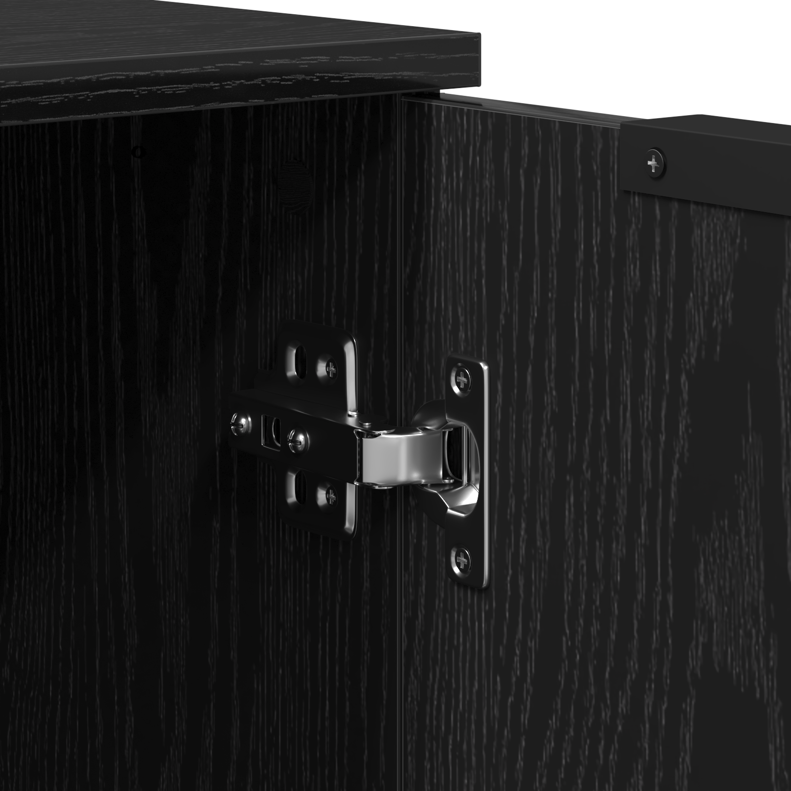 3 dalių šoninės spintelės juodame ąžuolo inžineriniame medyje - Image 9