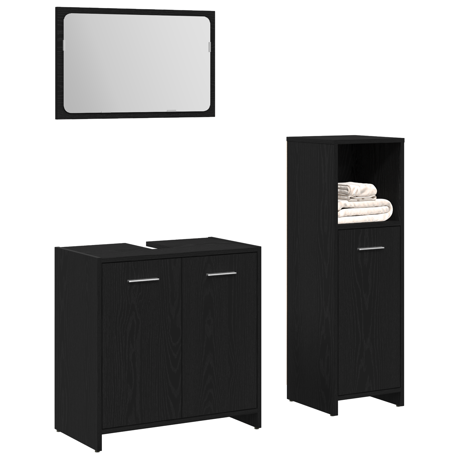 Set de Muebles de Baño 3x Aglomerado Roble Sonoma Estante Multicolor vidaXL - Imagen 81 de 121