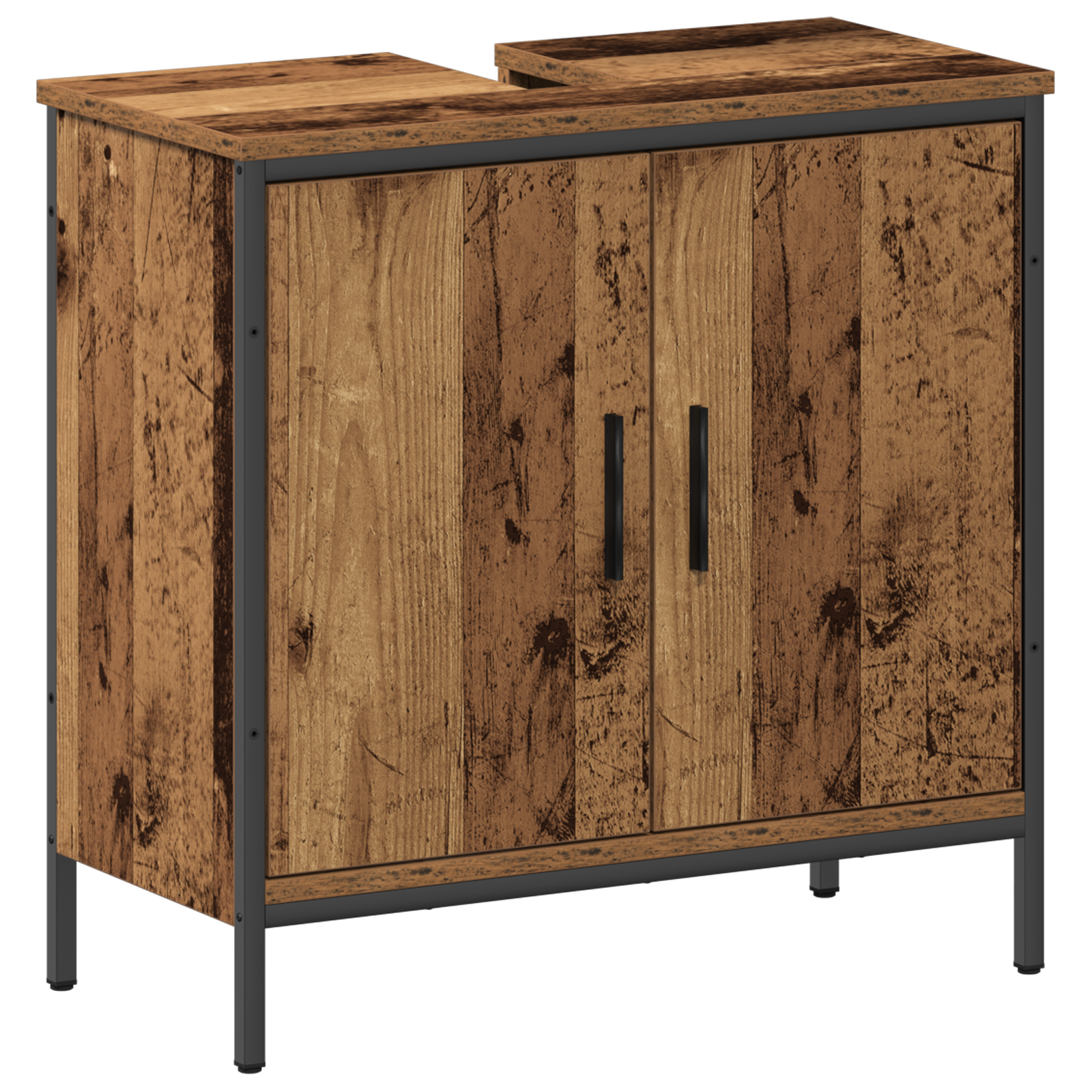 2 Piece Bathroom Furniture Set Old Wood Engineered Wood - Image 5