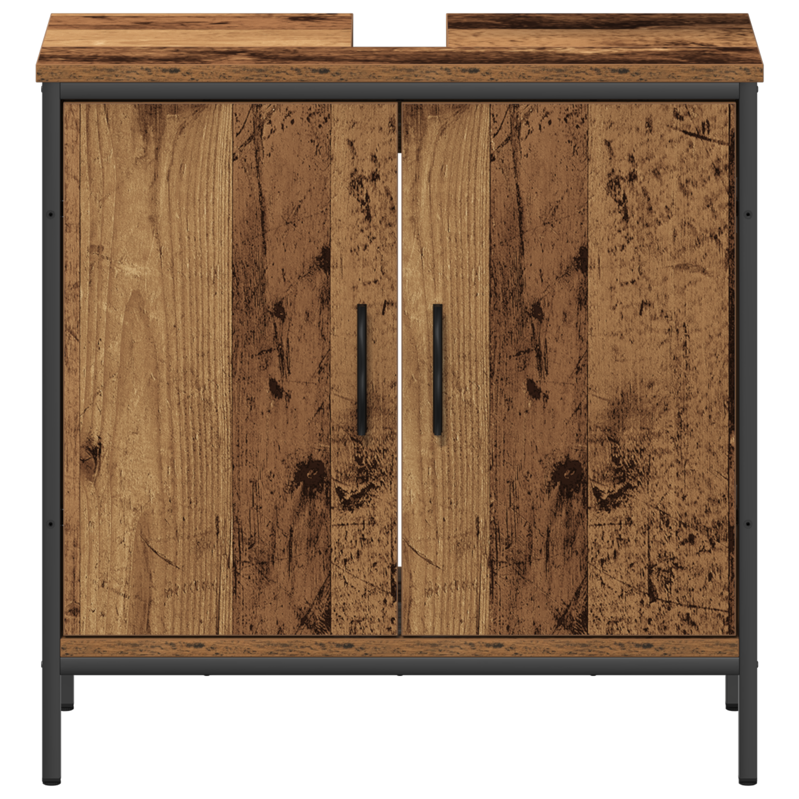 2 Piece Bathroom Furniture Set Old Wood Engineered Wood - Image 7