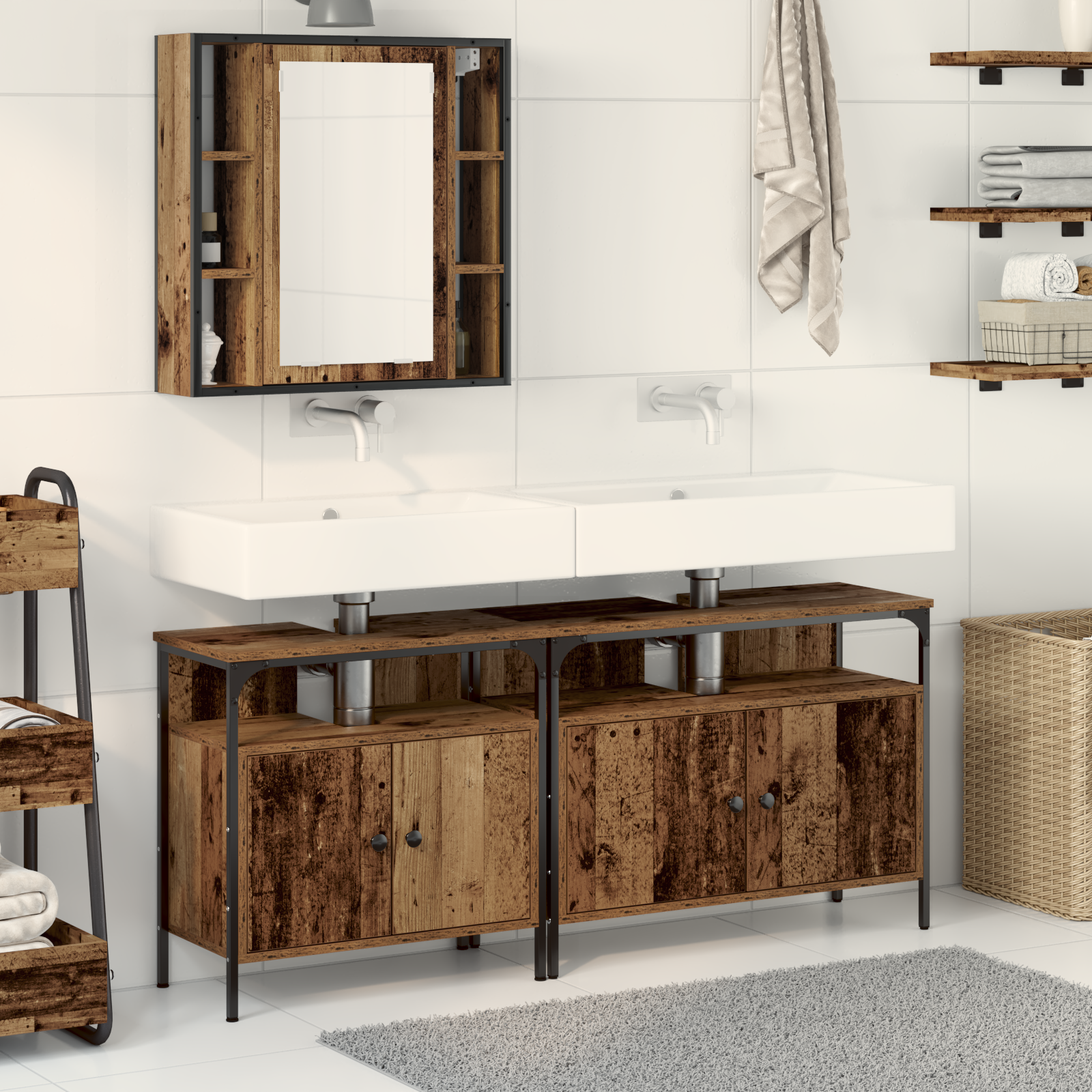 Bathroom Cabinet Set, Bathroom Cabinet Sets, Bathroom Cabinet Set vidaXL - Picture 33 of 104