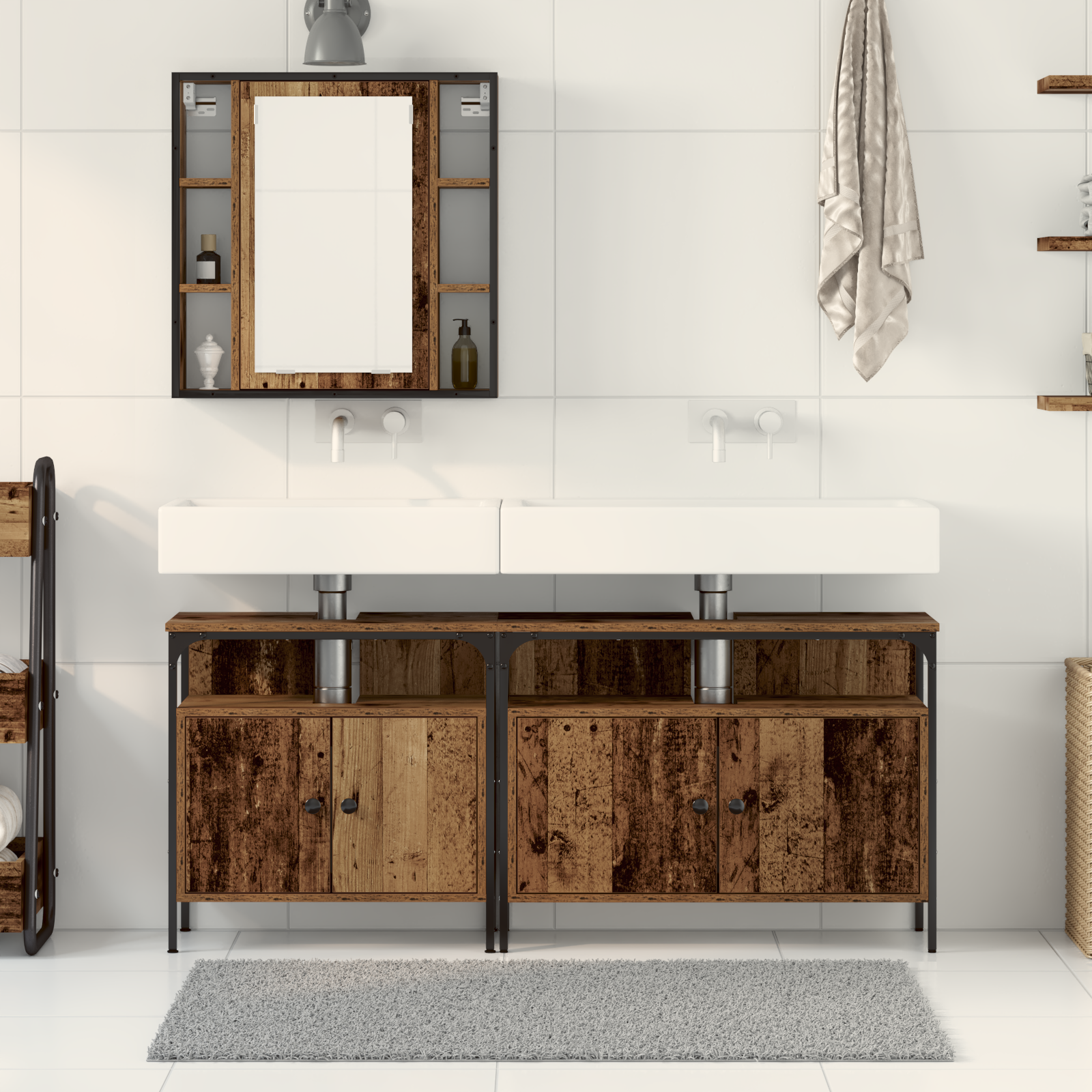 Bathroom Cabinet Set, Bathroom Cabinet Sets, Bathroom Cabinet Set vidaXL - Picture 36 of 104