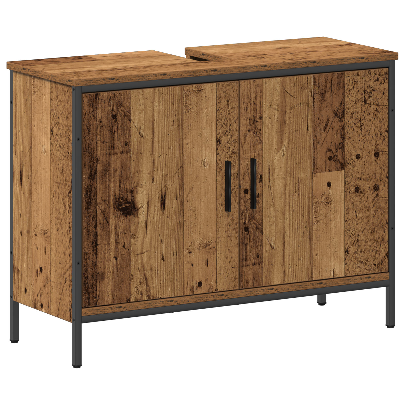 3 Piece Bathroom Furniture Set Old Wood Engineered Wood - Image 5