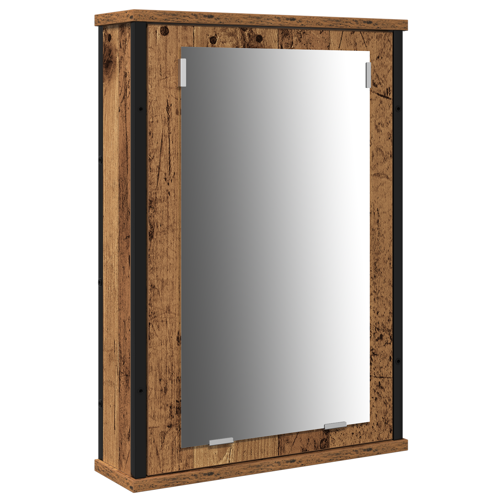 Bathroom Sink Cabinet with Built-in Basin Old Wood Engineered Wood - Image 5