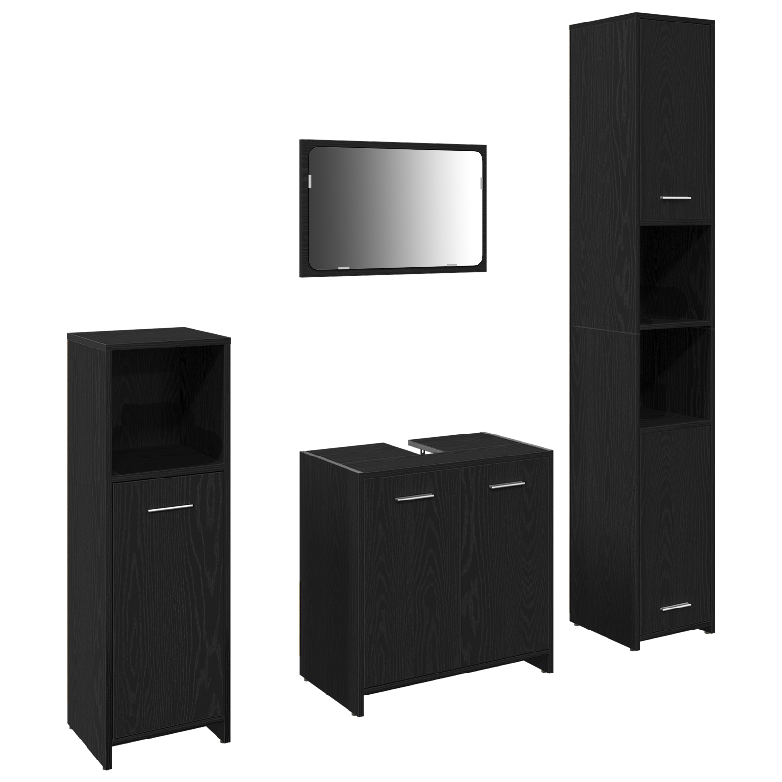 Set de Muebles de Baño 4x Aglomerado Roble Sonoma Aseo Multicolor vidaXL - Imagen 87 de 130