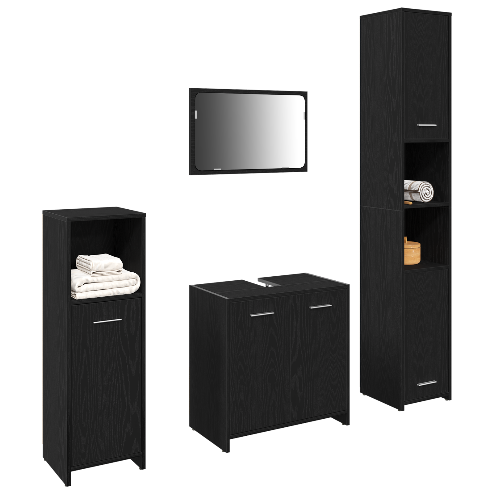 Set de Muebles de Baño 4x Aglomerado Roble Sonoma Aseo Multicolor vidaXL - Imagen 85 de 130