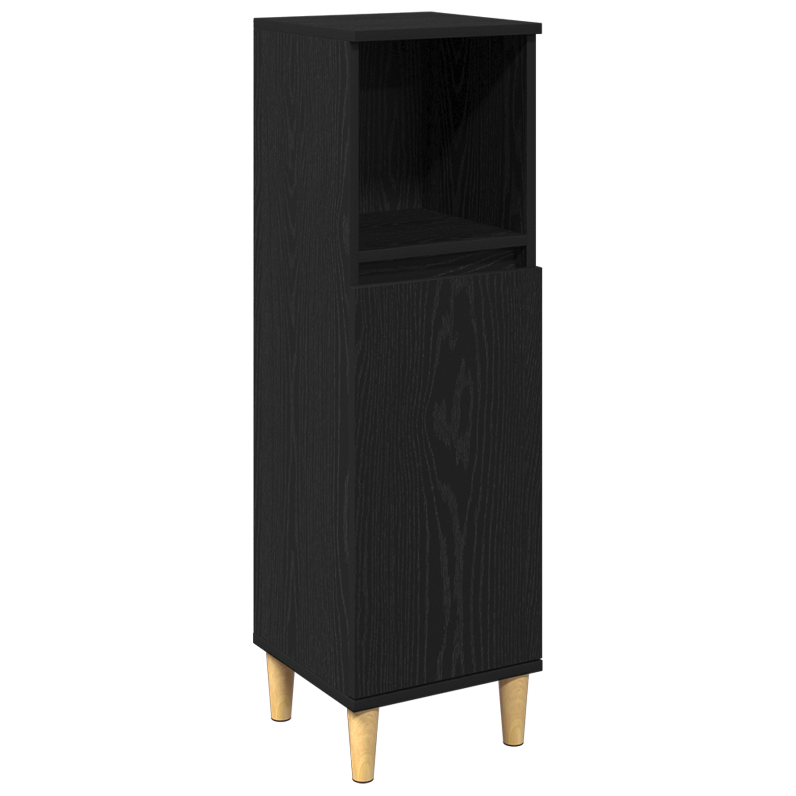 3 Piece Bathroom Furniture Set Black Oak Engineered Wood - Image 7