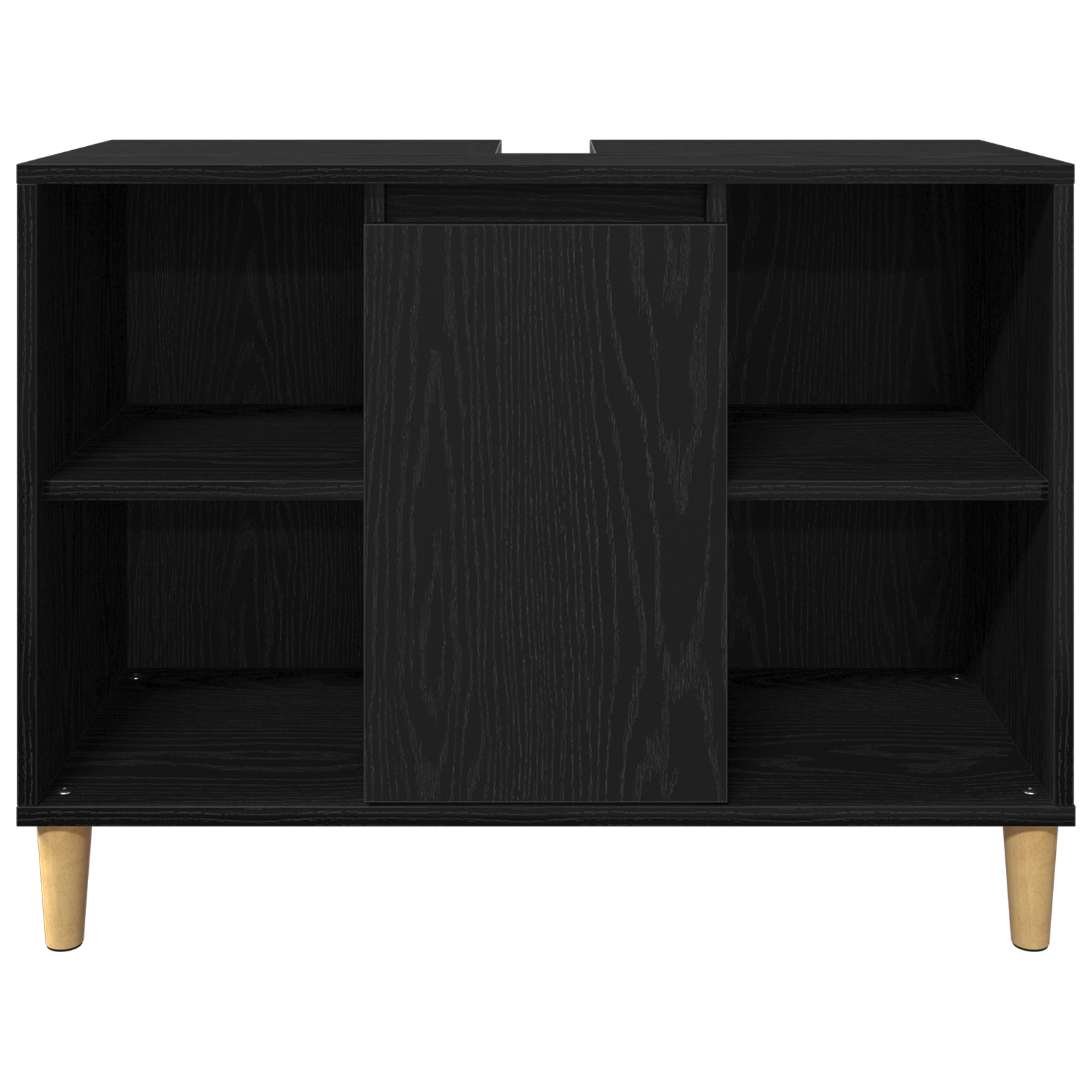 3 Piece Bathroom Furniture Set Black Oak Engineered Wood - Image 8