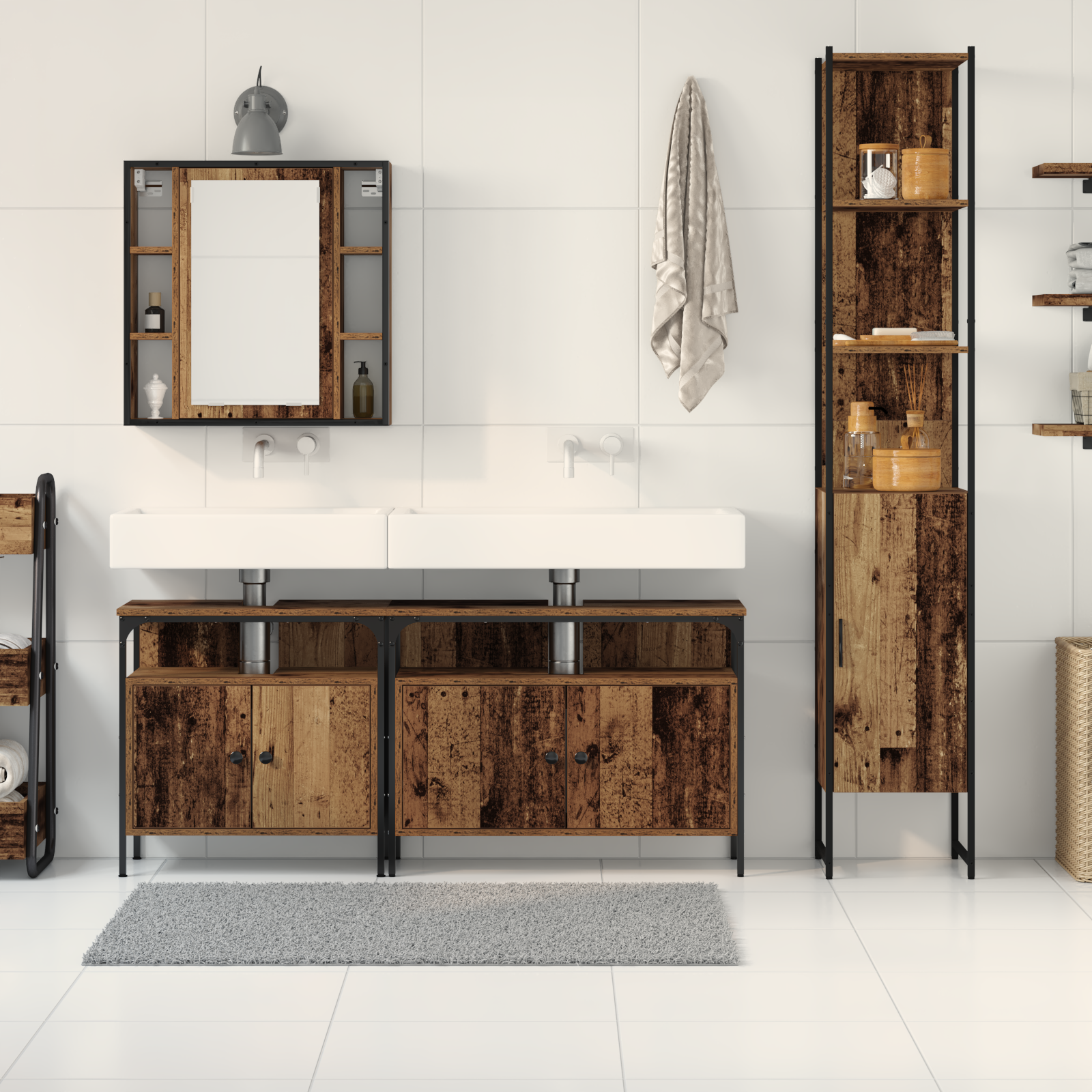 Bathroom Cabinet Set, Bathroom Cabinet Sets, Bathroom Cabinet Set vidaXL - Picture 36 of 104