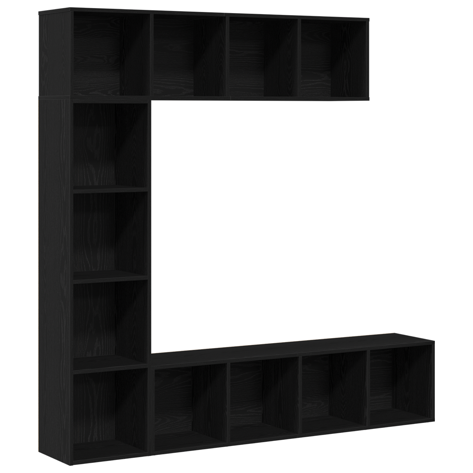 Thumbnail - vidaXL Bücherregale 3 Stück Schwarz Eiche 36x30x143 cm Holzwerkstoff