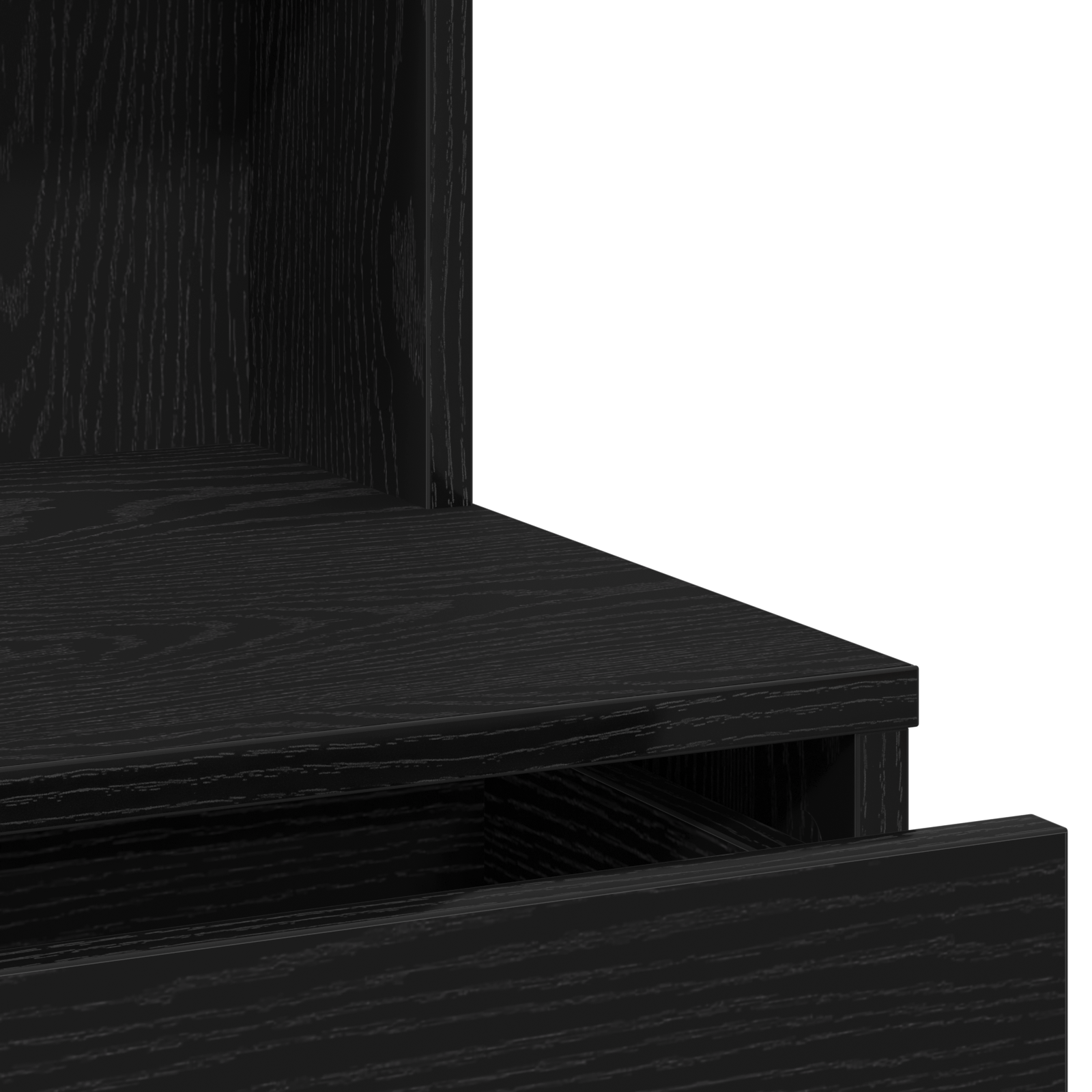 Dressing Table Set with LED Black Oak Engineered Wood - Image 11