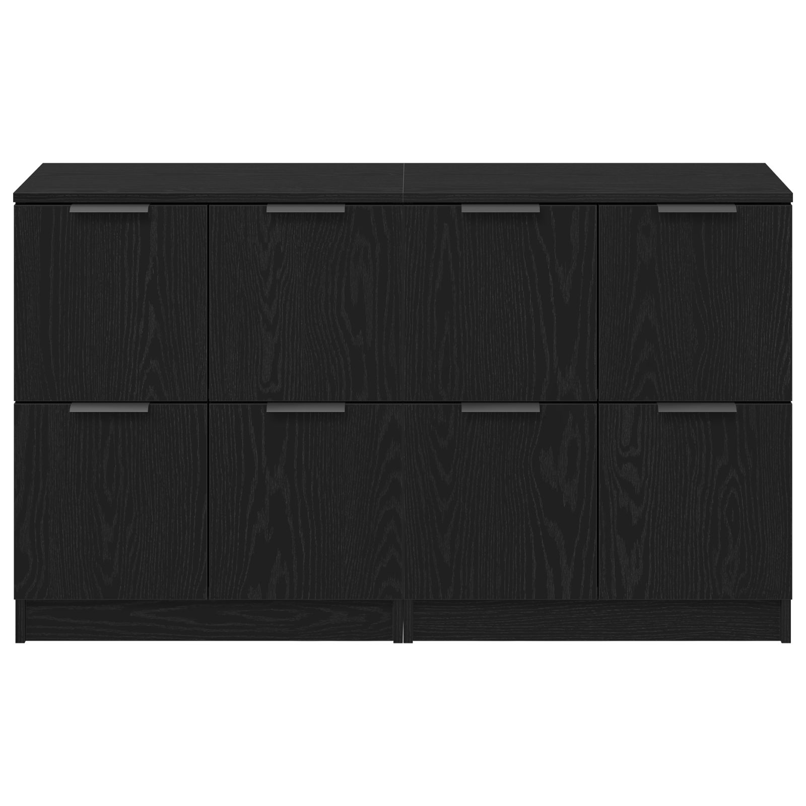 Sideboards 2 pcs Black Oak 60x30x70 cm Engineered Wood - Image 7