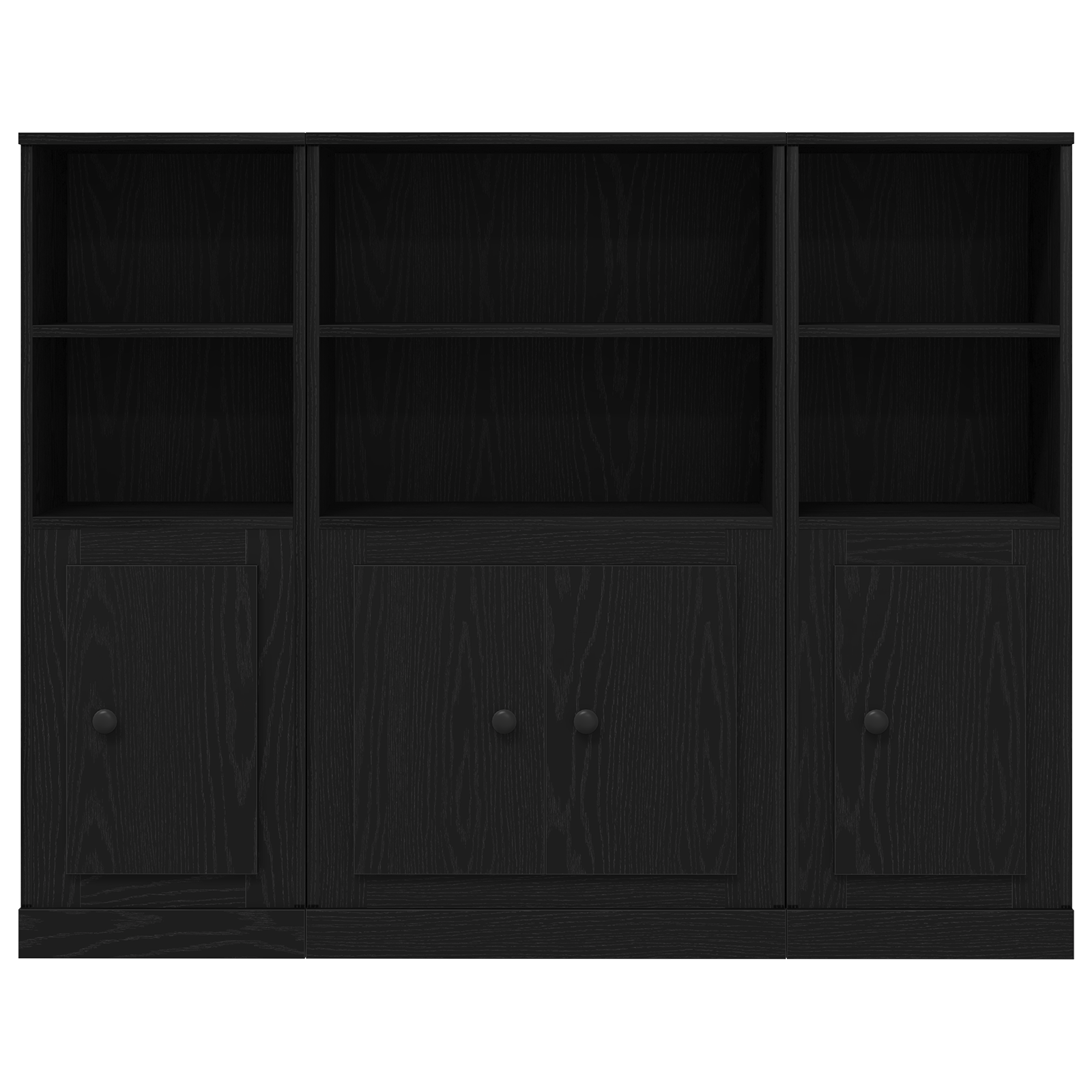 Highboard Black Oak 132x35,5x103,5 cm Engineered Wood - Image 8