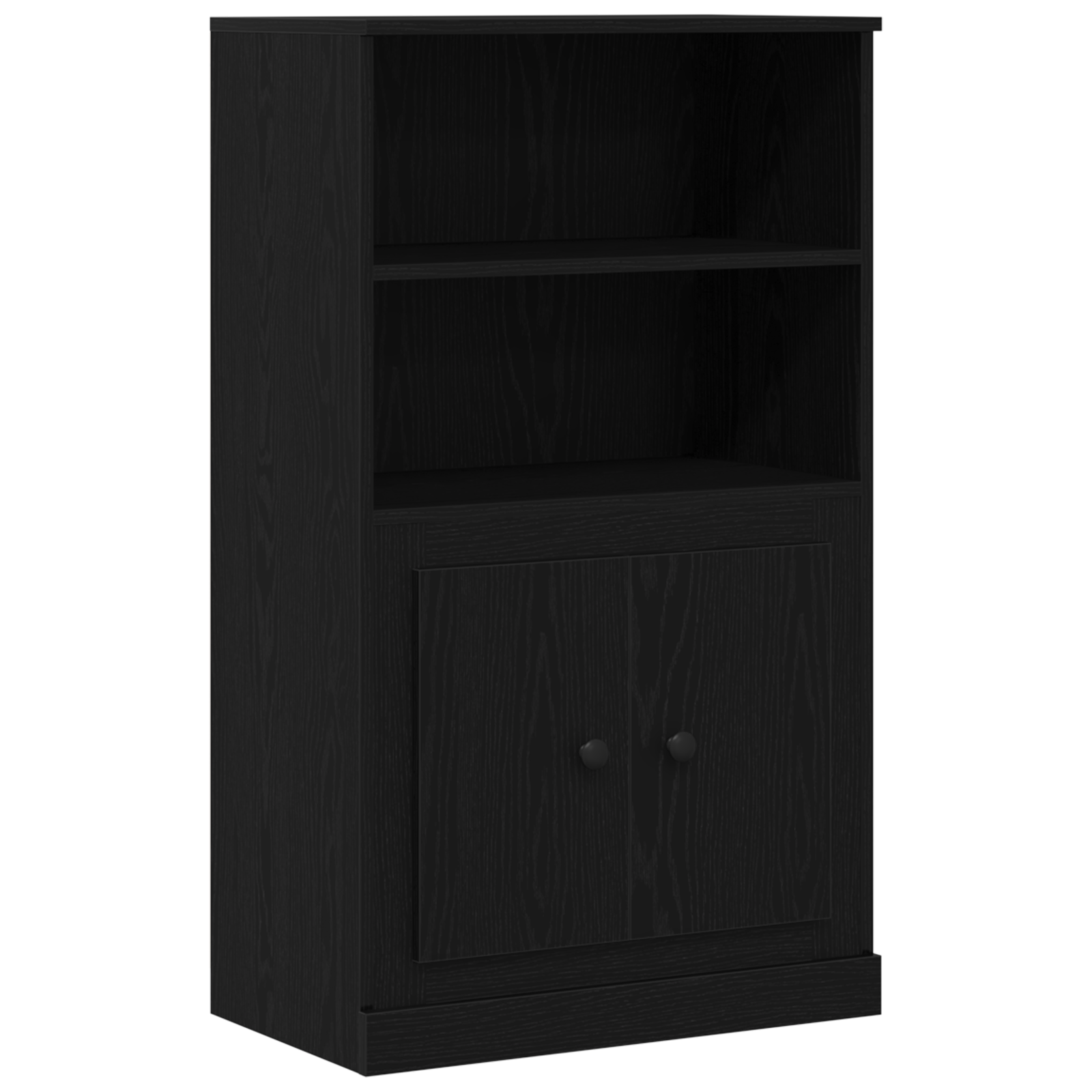 Highboard Black Oak 132x35,5x103,5 cm Engineered Wood - Image 5