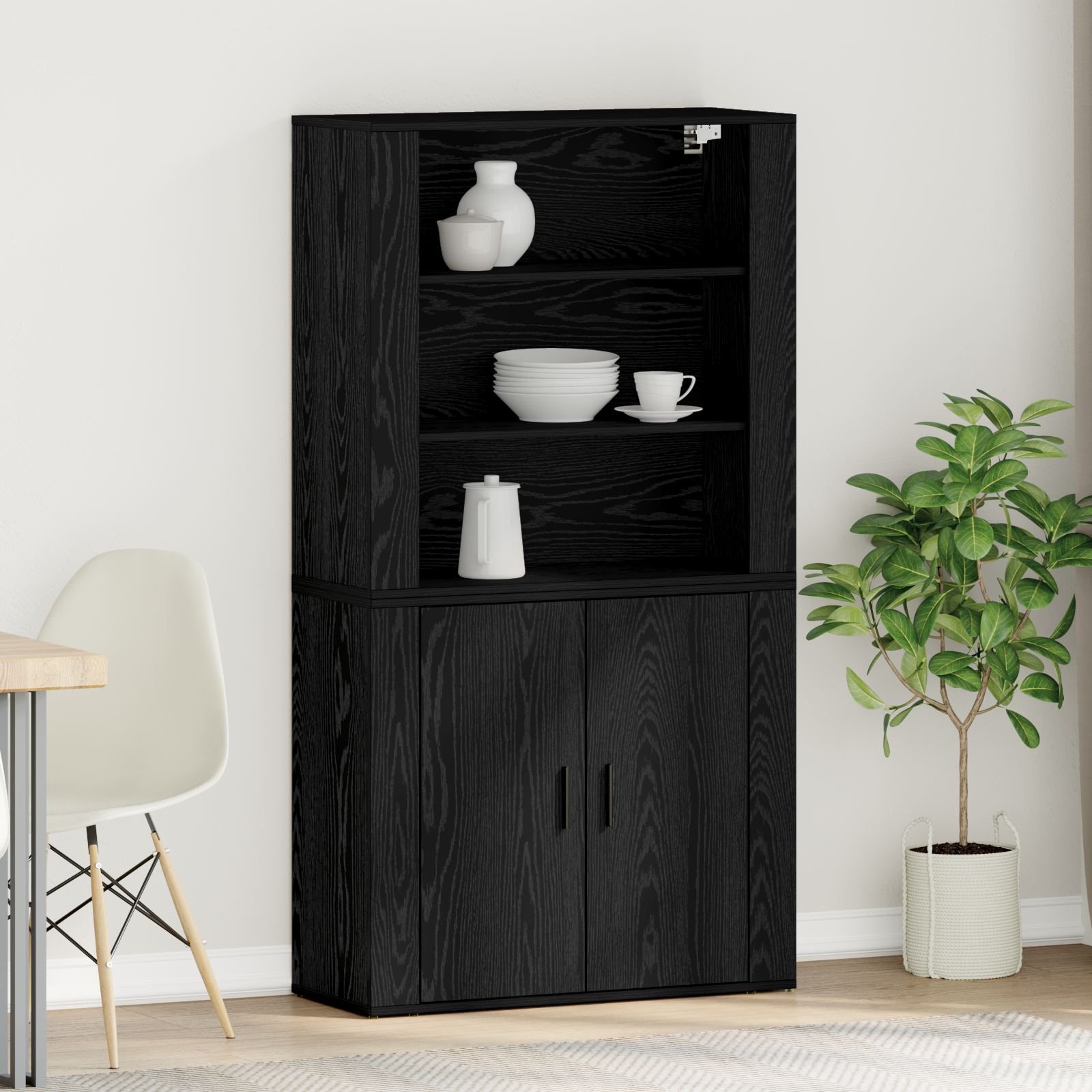 Aparador Alto Armario Auxiliar Mueble de Salón Madera Contrachapada vidaXL - Imagen 69 de 104