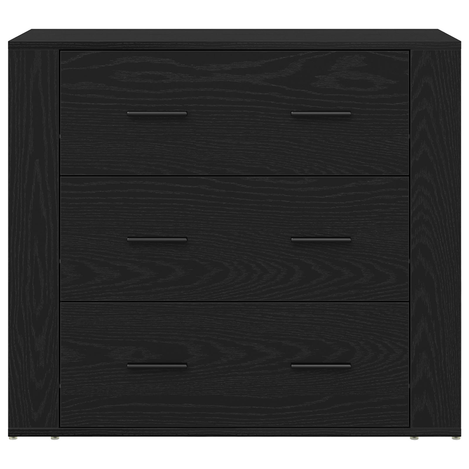 Highboard Black Oak Engineered Wood - Image 7