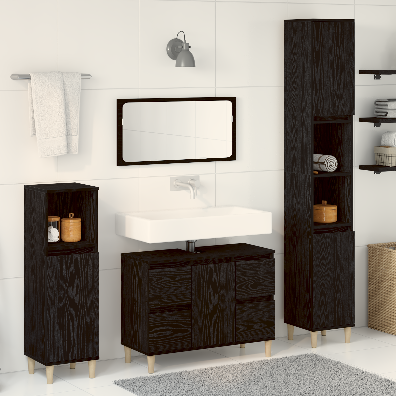 Bathroom Furniture Set, Bathroom Furniture Sets, Juego De Muebles De Baño vidaXL - Imagen 69 de 103
