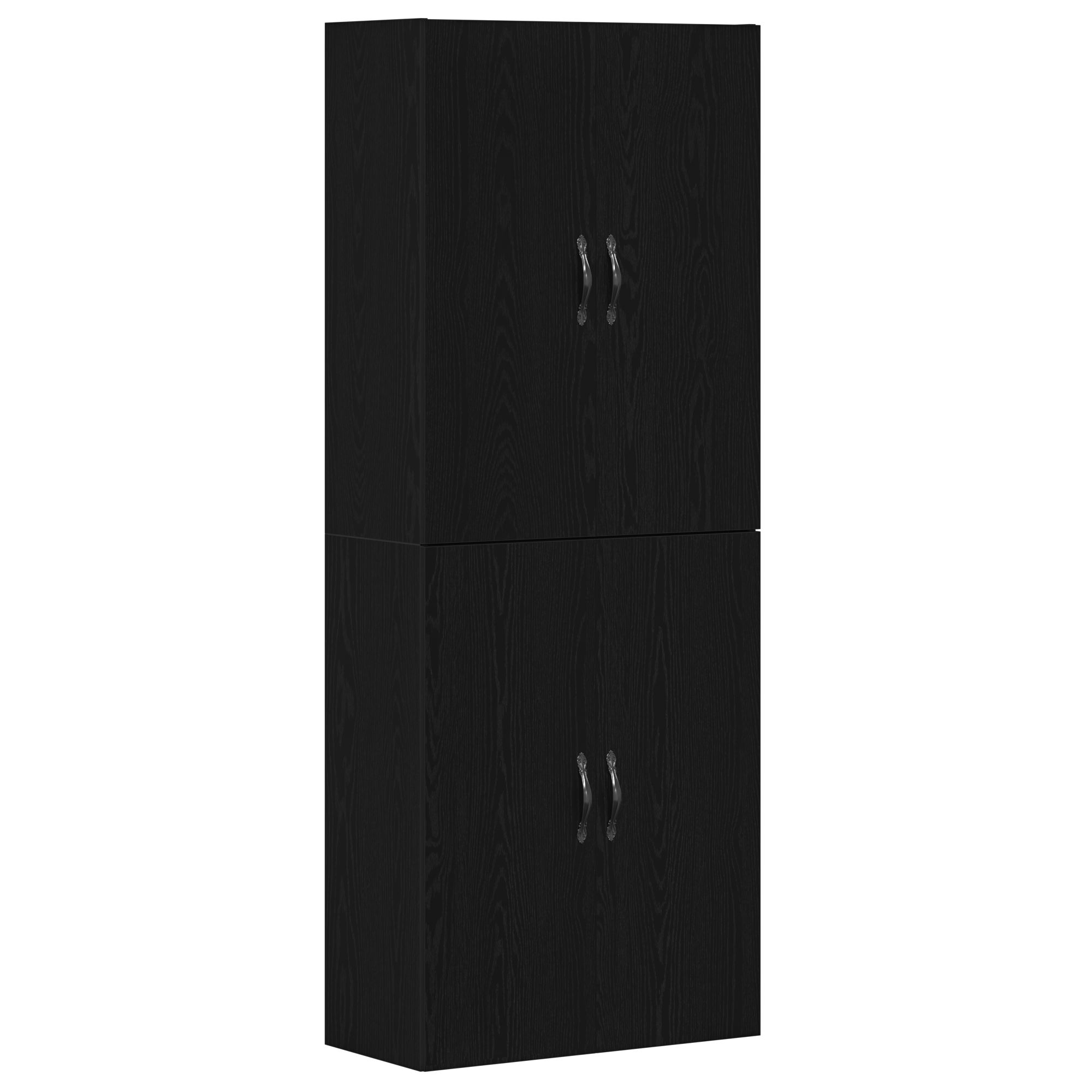 Cabinets 2 pcs Black Oak 69,5x34x180 cm Engineered Wood - Image 2