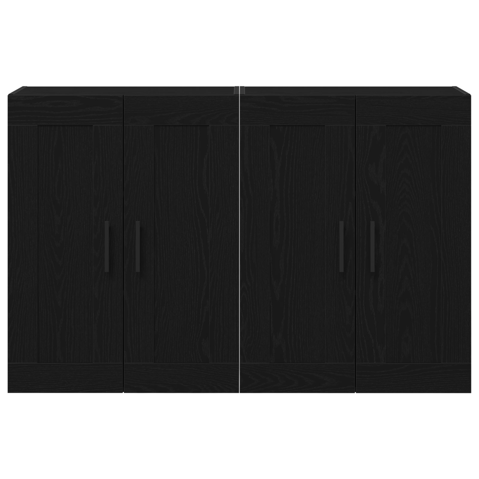Wall Mounted Cabinets 2 pcs Black Oak Engineered Wood - Image 2