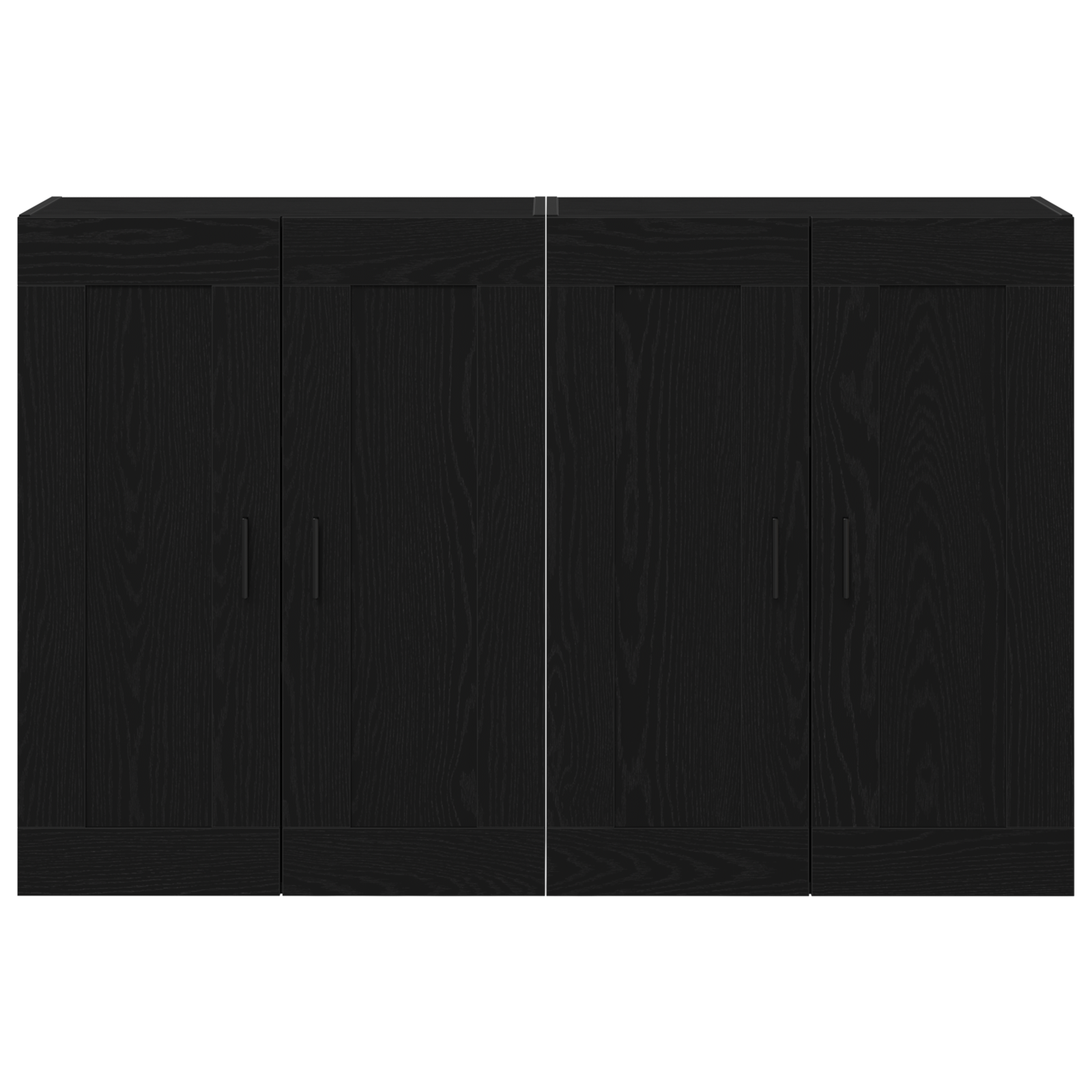 Wall Mounted Cabinets 2 pcs Black Oak Engineered Wood - Image 5