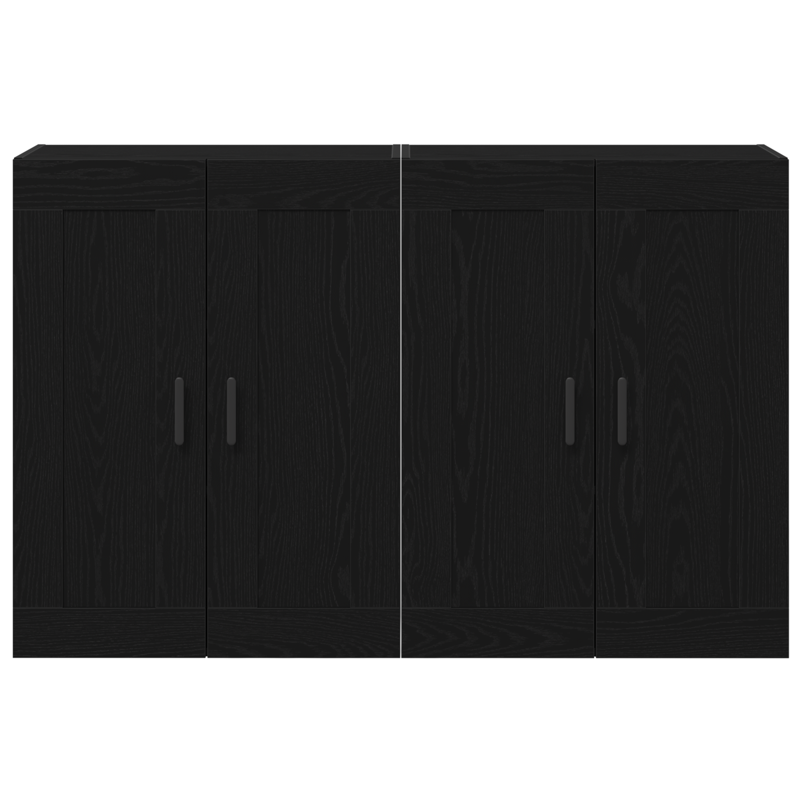 Wall Mounted Cabinets 2 pcs Black Oak Engineered Wood - Image 6