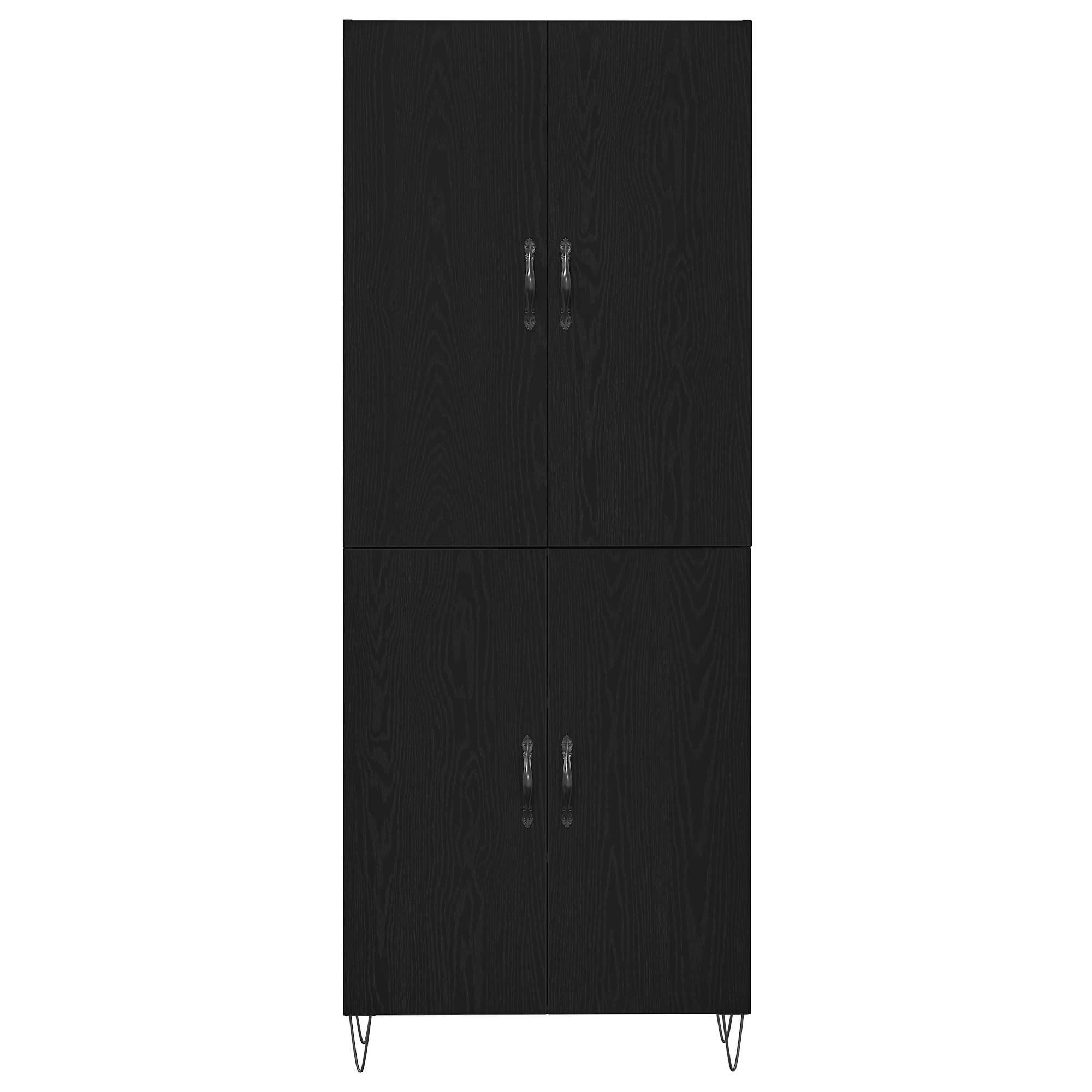 Highboard Black Oak 69,5x34x180 cm Engineered Wood - Image 9