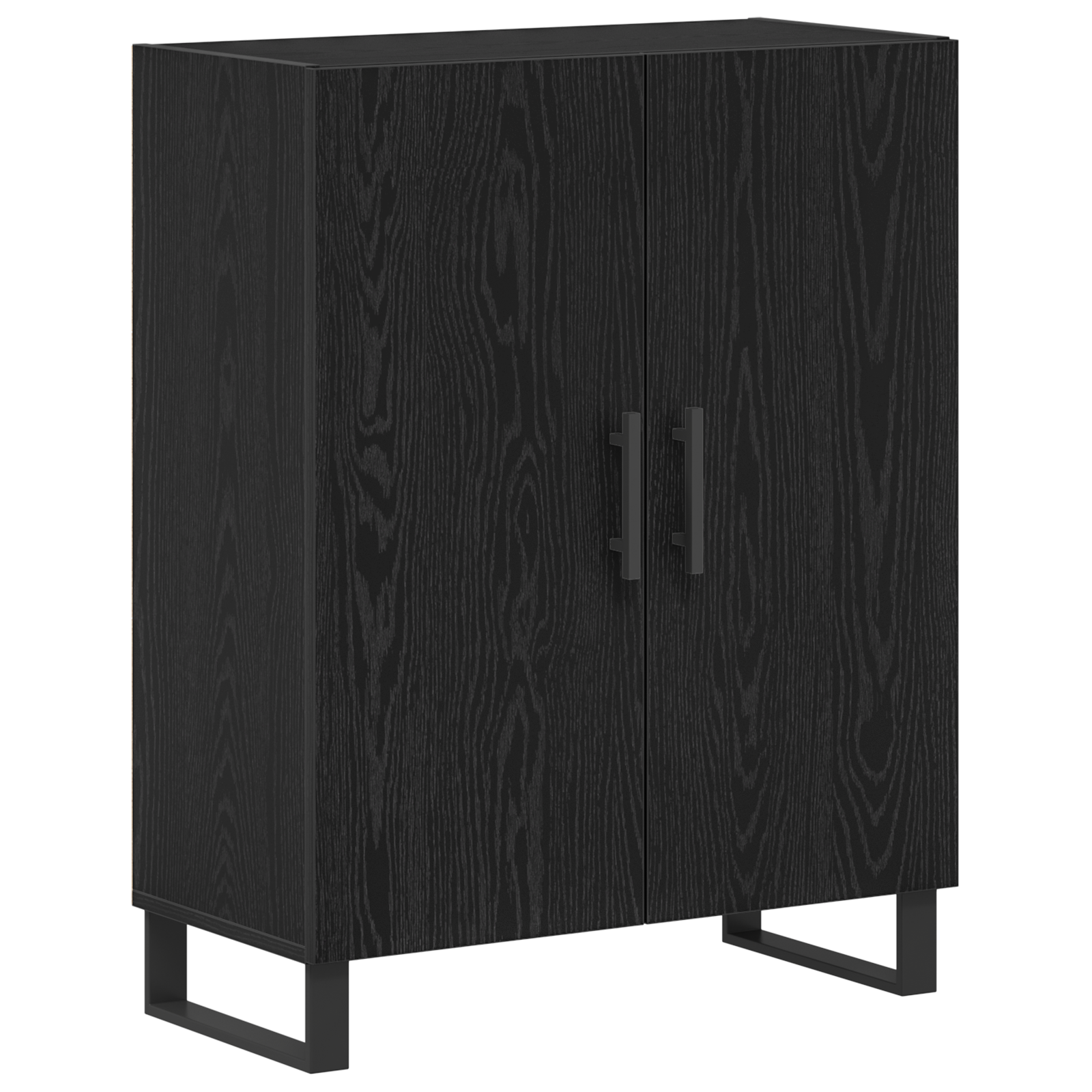 Highboard Black Oak 69.5x34x180 cm Engineered Wood - Image 3