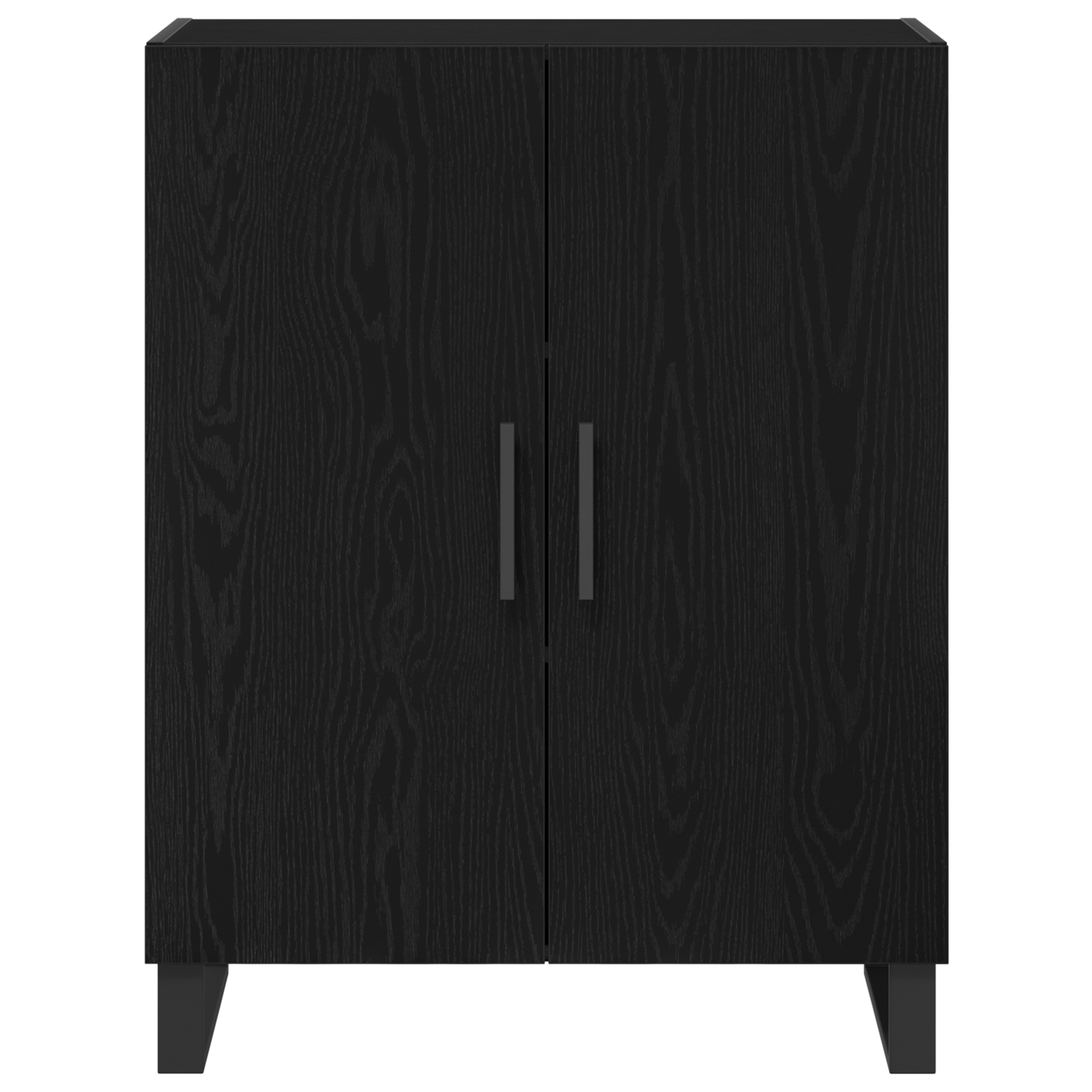 Highboard Black Oak 69.5x34x180 cm Engineered Wood - Image 6