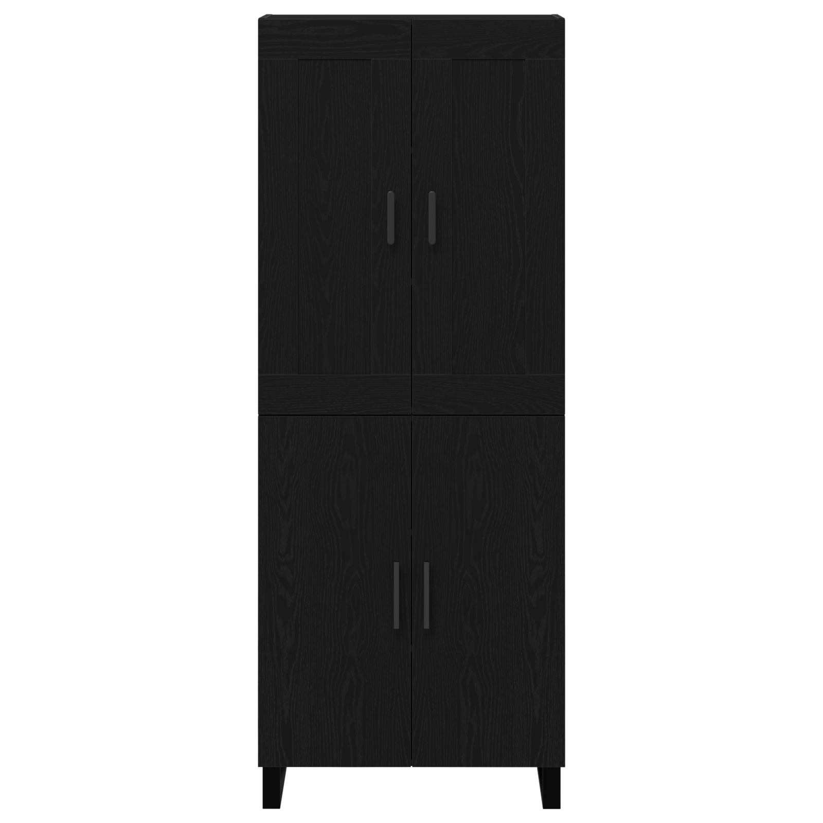 Highboard Black Oak 69.5x34x180 cm Engineered Wood - Image 7