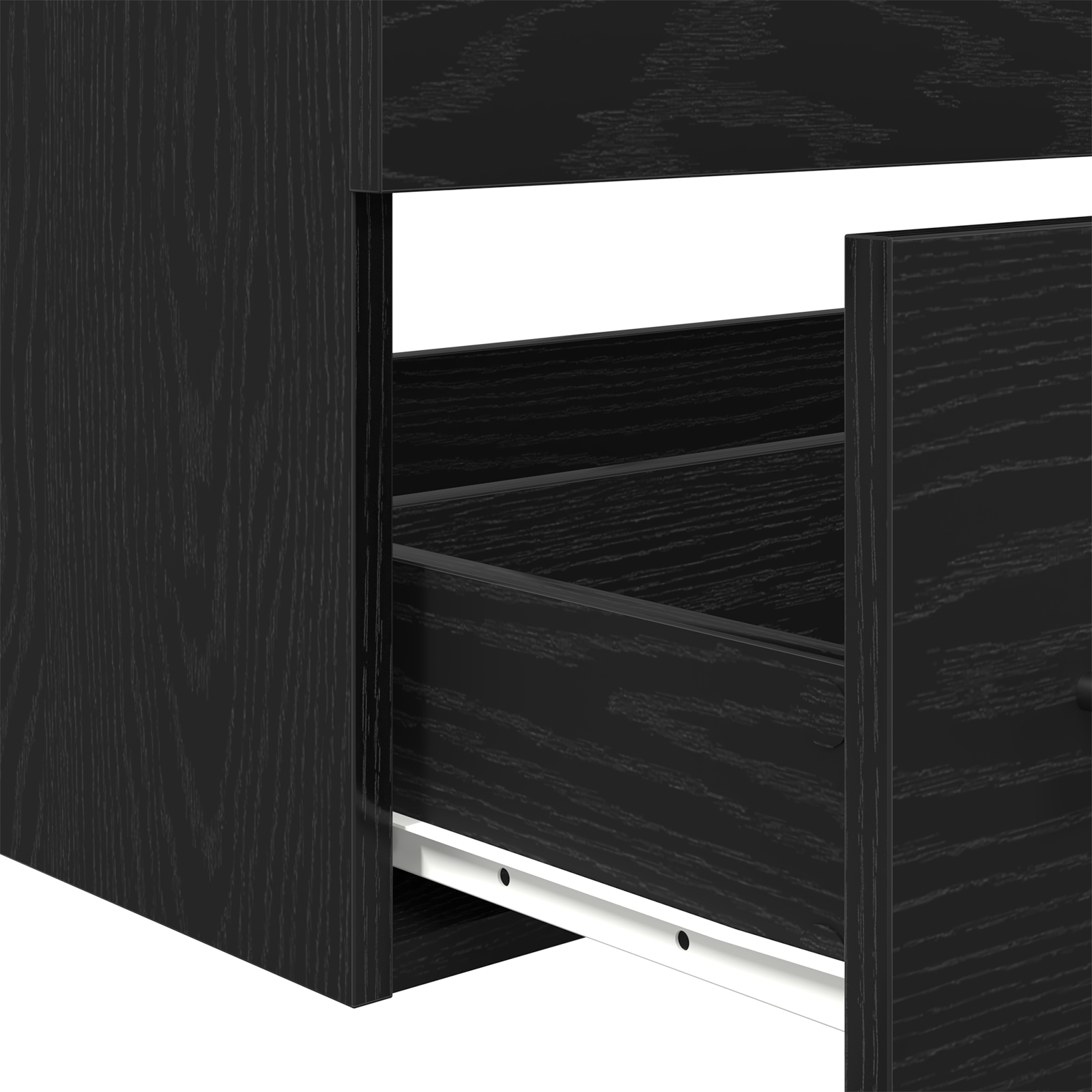 Bathroom Sink Cabinet with Built-in Basin Black Oak Engineered Wood - Image 9