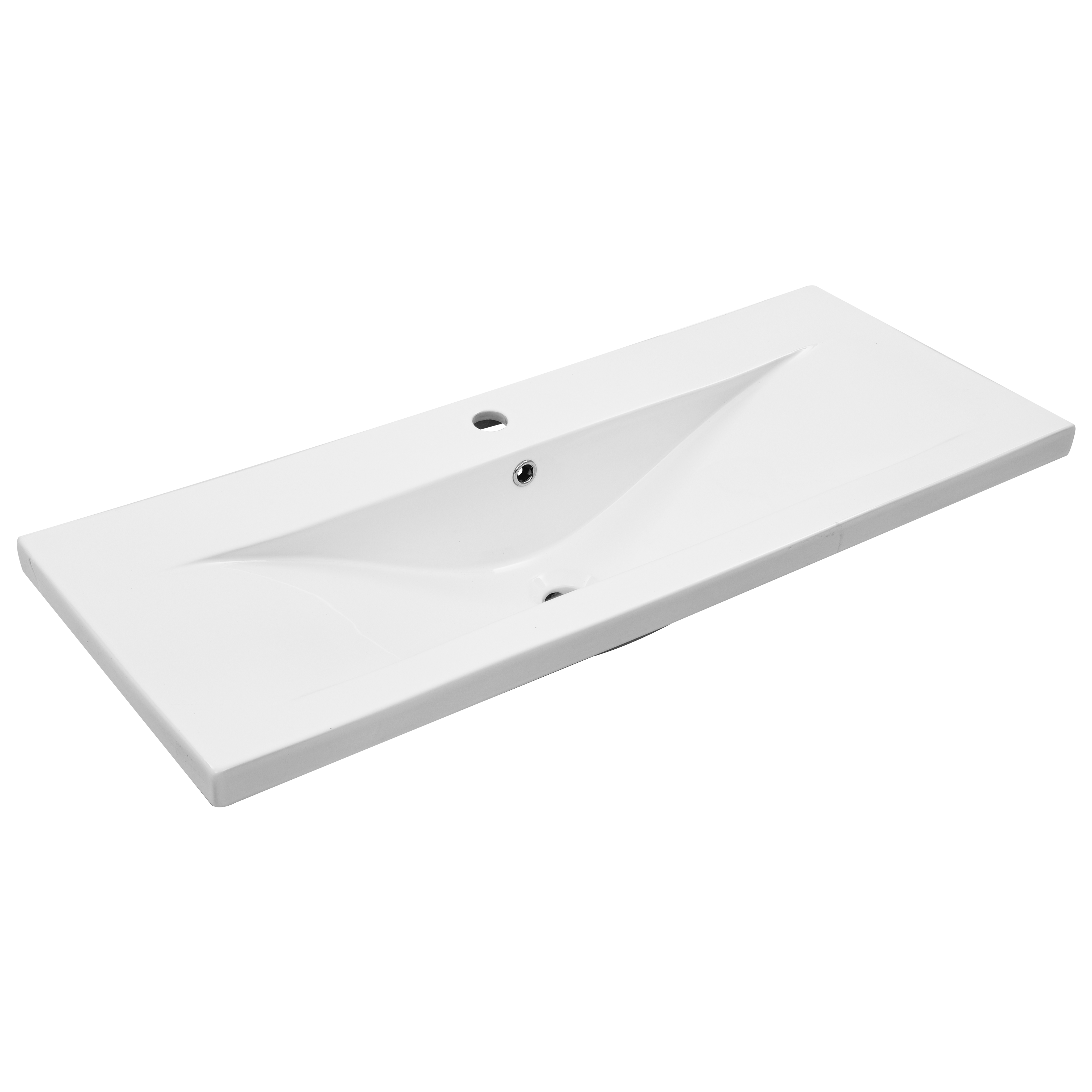 Bathroom Sink Cabinet with Built-in Basin Old Wood Engineered Wood - Image 5