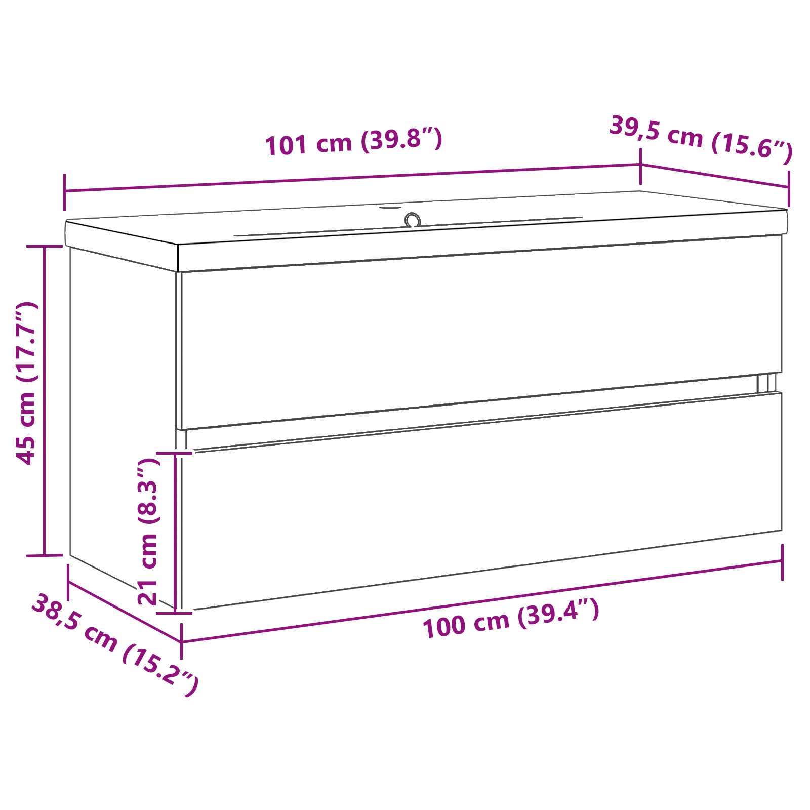 Sink Cabinet with Built-in Basin Black Oak Engineered Wood - Image 10