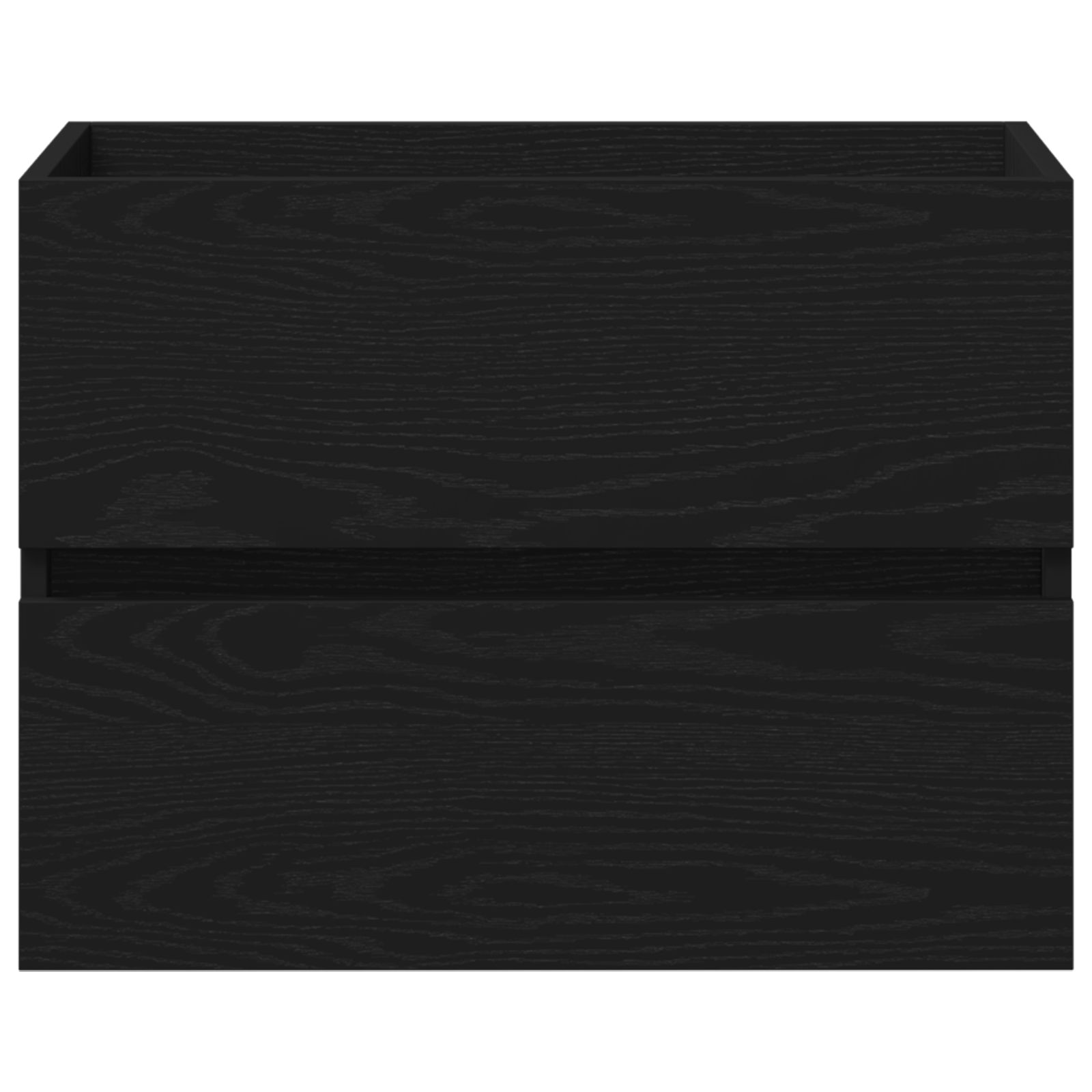 Sink Cabinet with Built-in Basin Black Oak Engineered Wood - Image 8