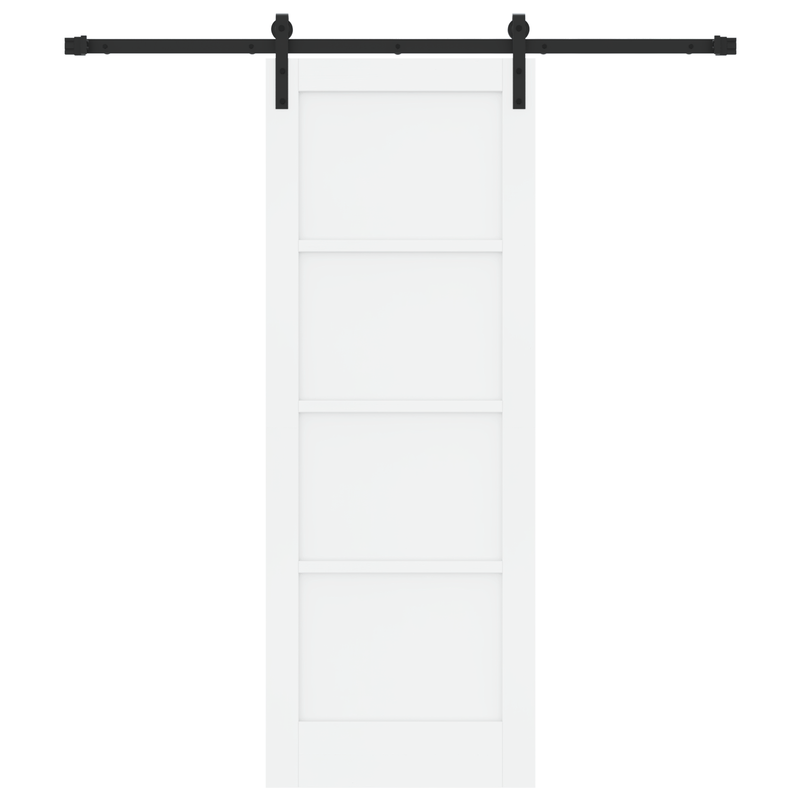 Sliding Door with Hardware Set White 73.5x198.5 cm Solid Wood Pine - Image 4