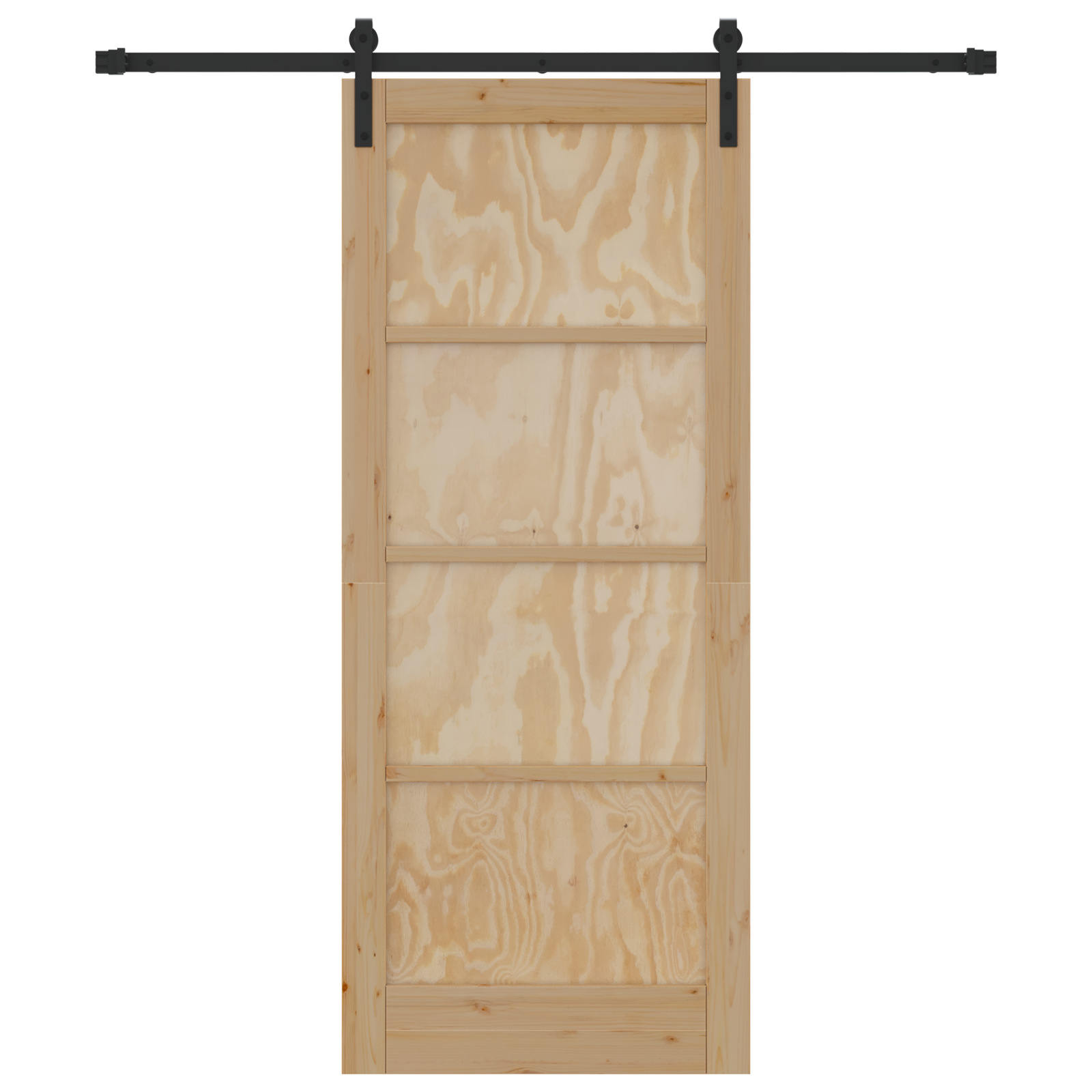Sliding Door with Hardware Set 83x202 cm Solid Wood Pine - Image 4