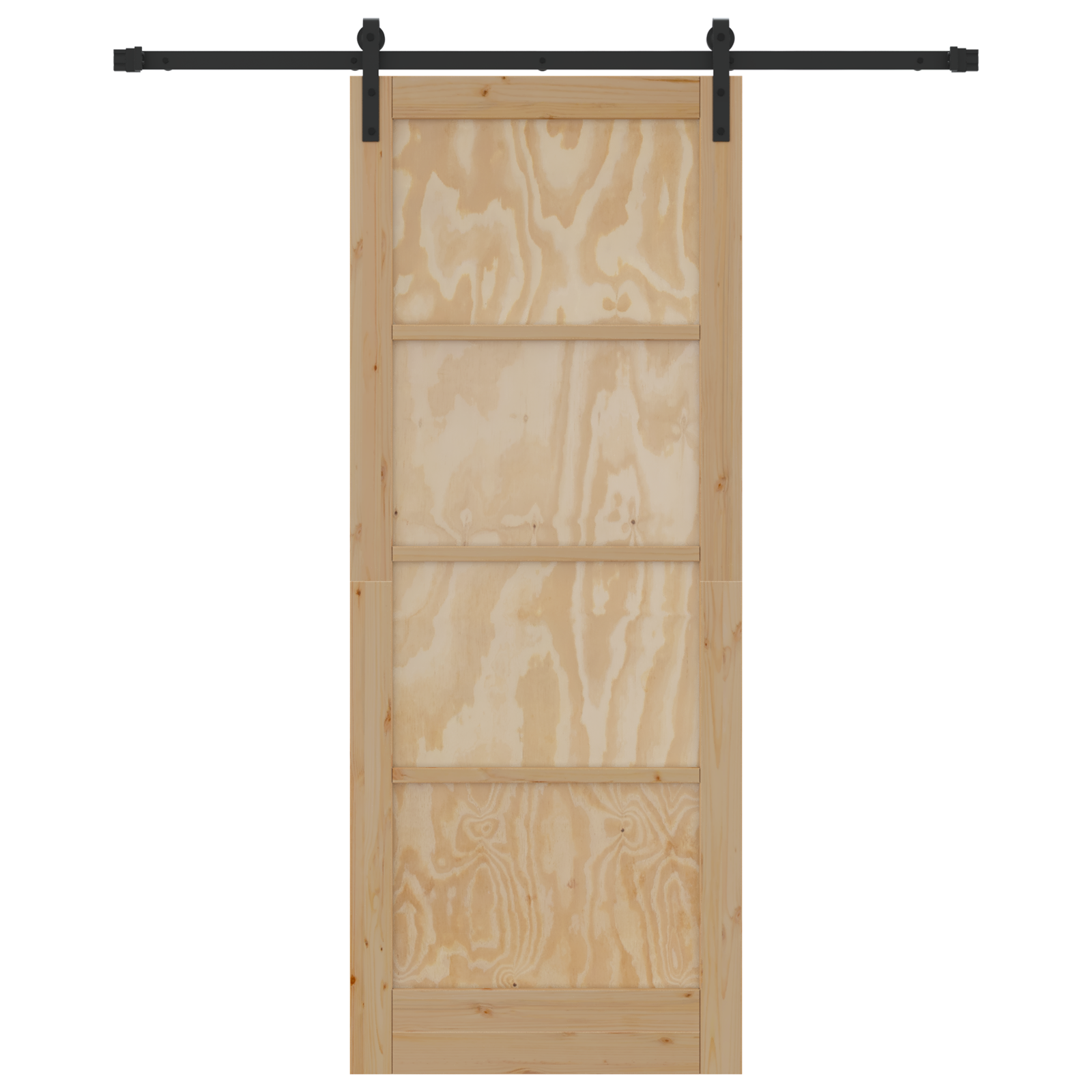 Sliding Door with Hardware Set 83x211 cm Solid Wood Pine - Image 4