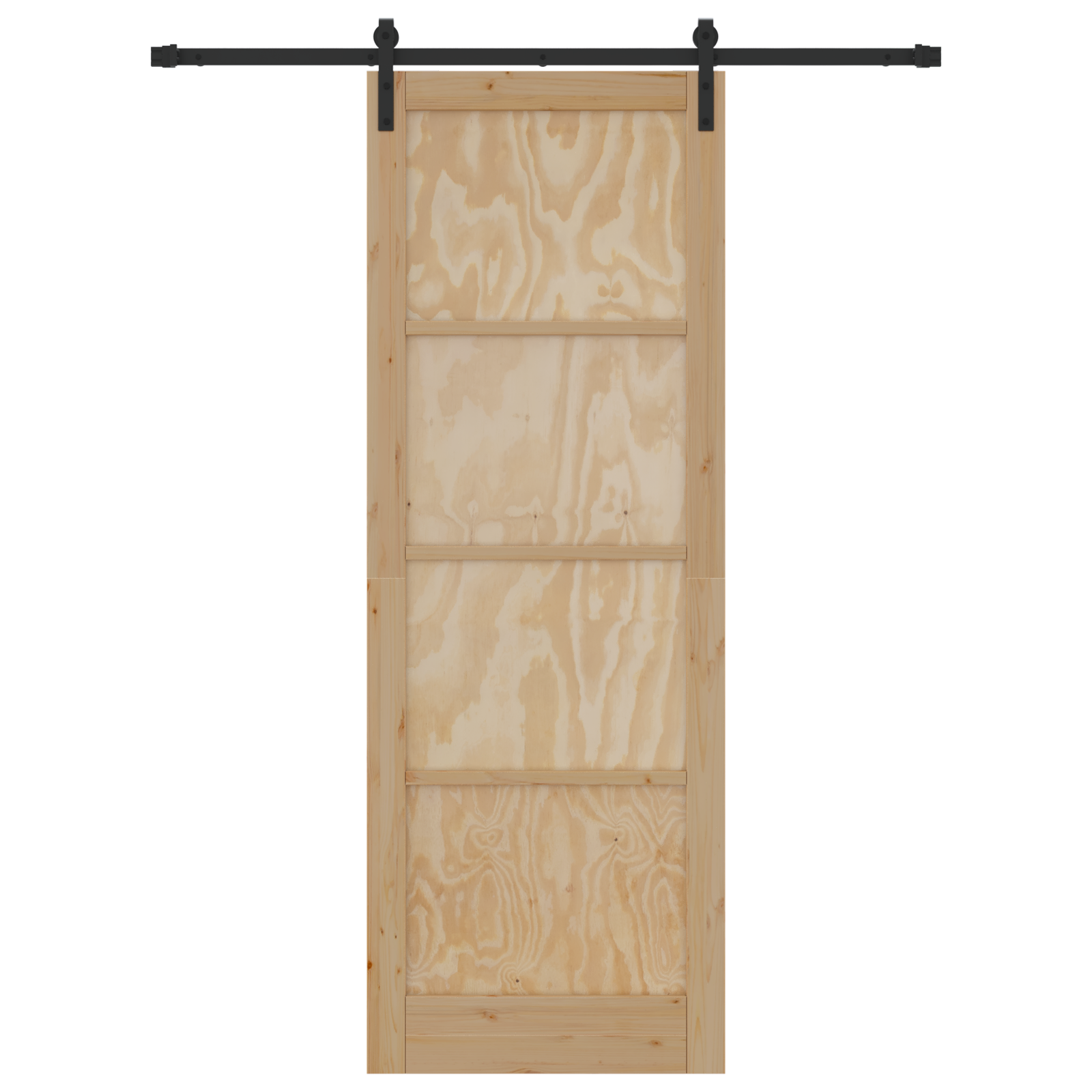 Sliding Door with Hardware Set 83x232 cm Solid Wood Pine - Image 4