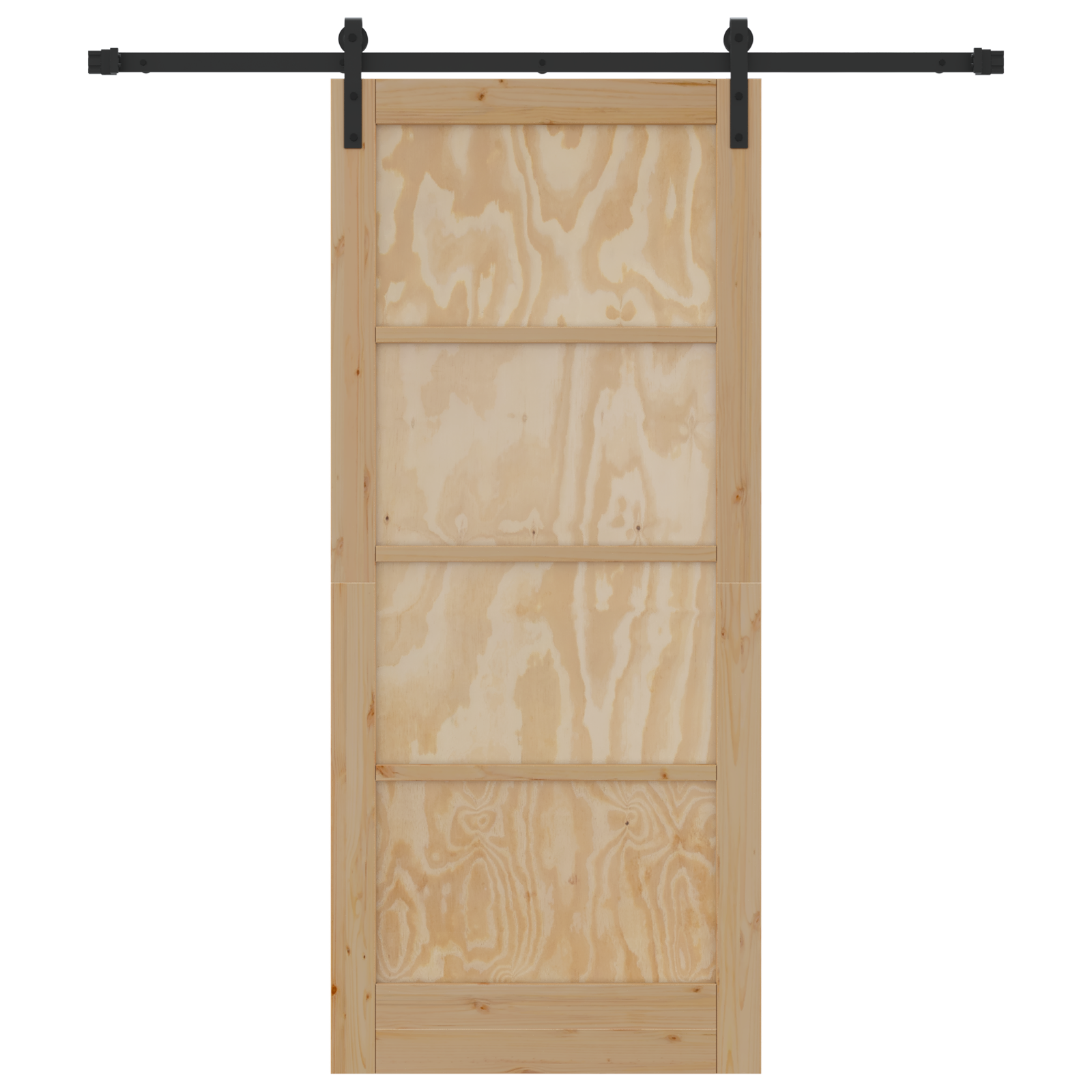 Sliding Door with Hardware Set 86x198.5 cm Solid Wood Pine - Image 4