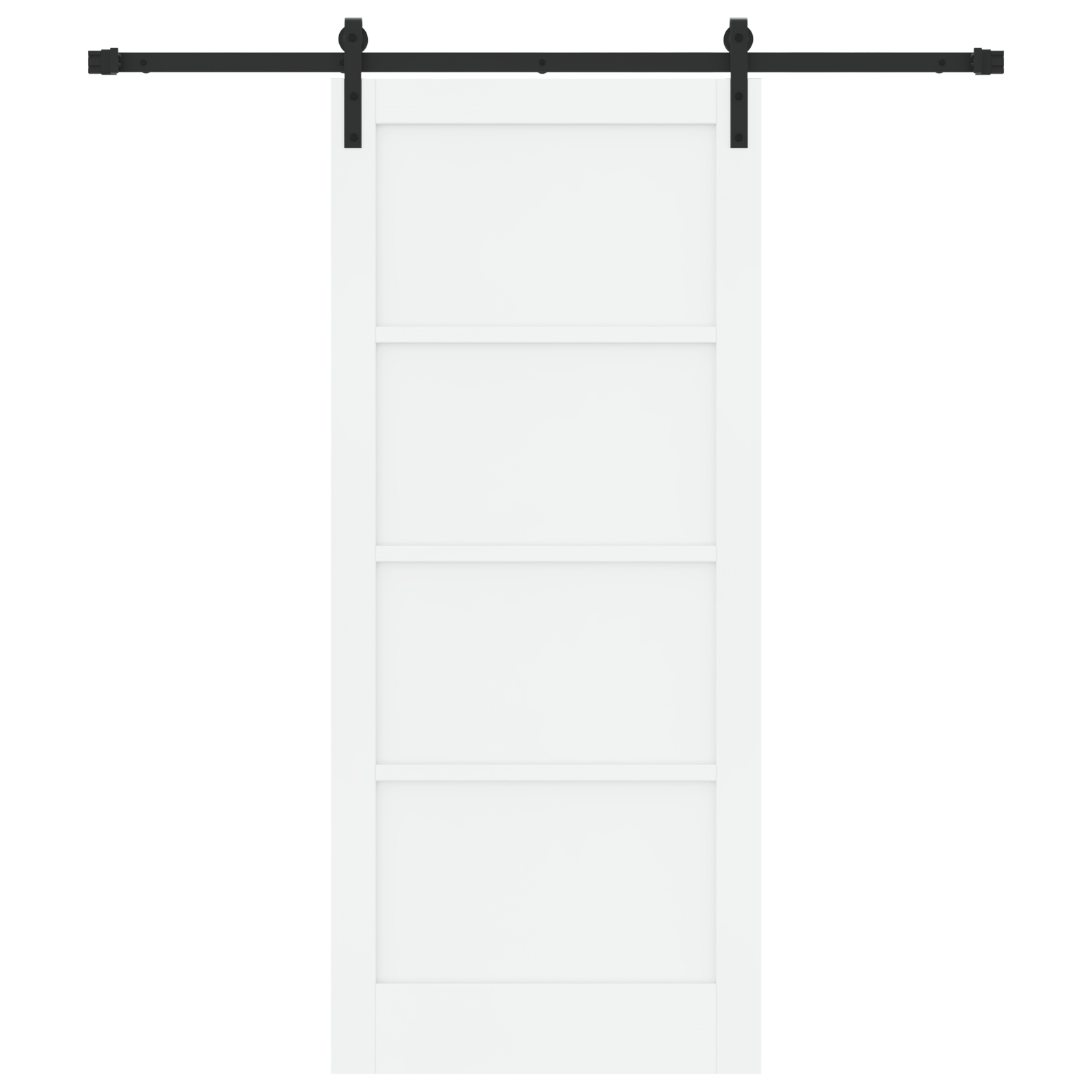 Sliding Door with Hardware Set White 86x198.5 cm Solid Wood Pine - Image 4