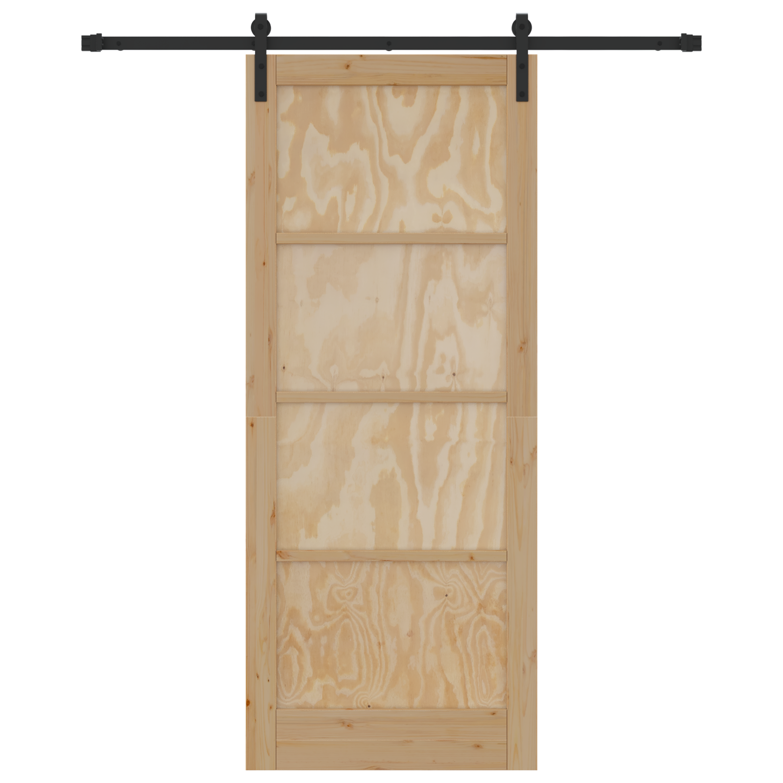 Sliding Door with Hardware Set 86x211 cm Solid Wood Pine - Image 4