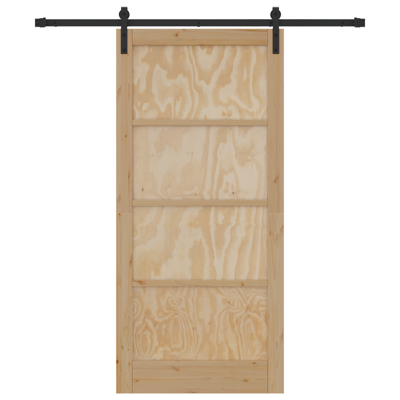 Sliding Door with Hardware Set 93x202 cm Solid Wood Pine - Image 4