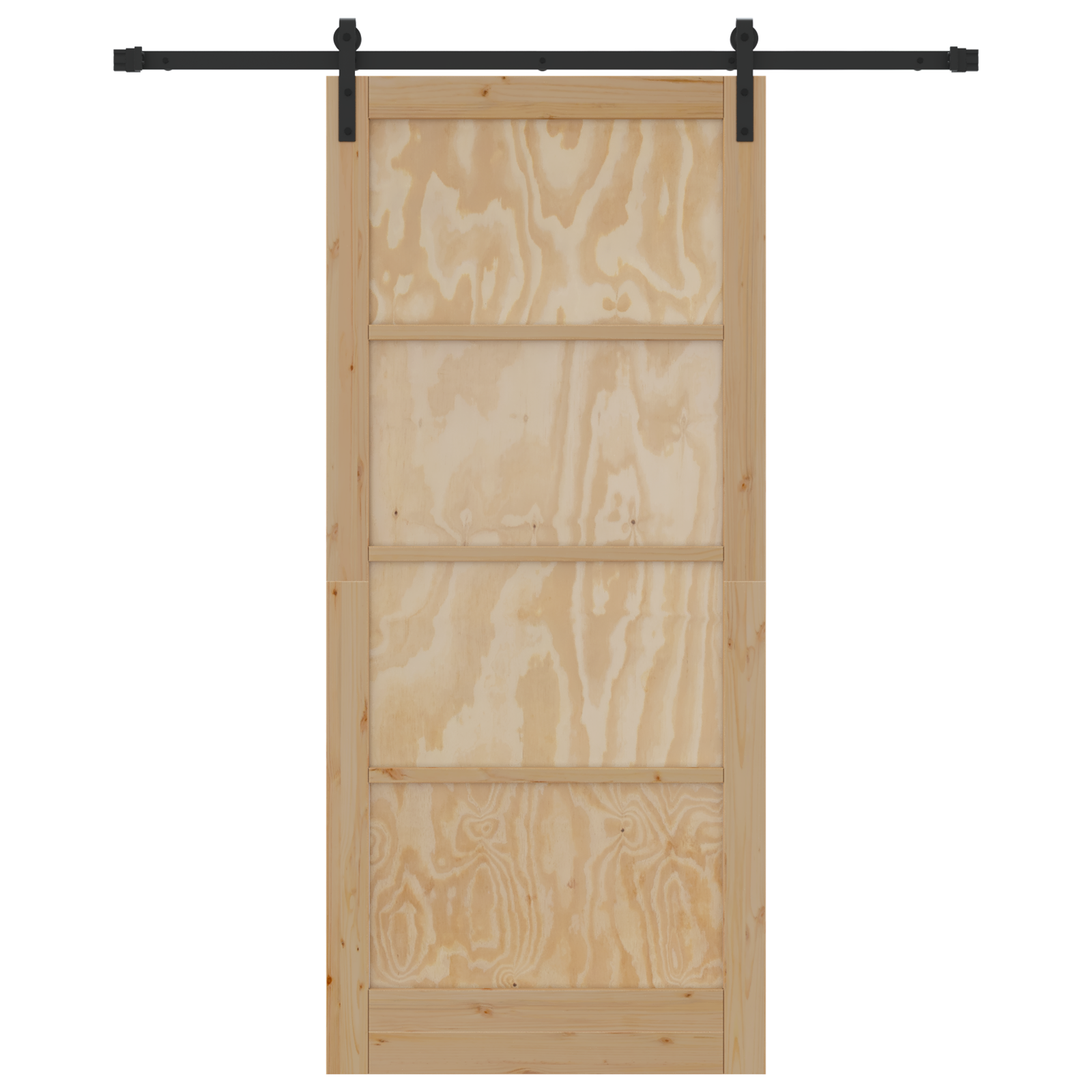 Sliding Door with Hardware Set 93x211 cm Solid Wood Pine - Image 4