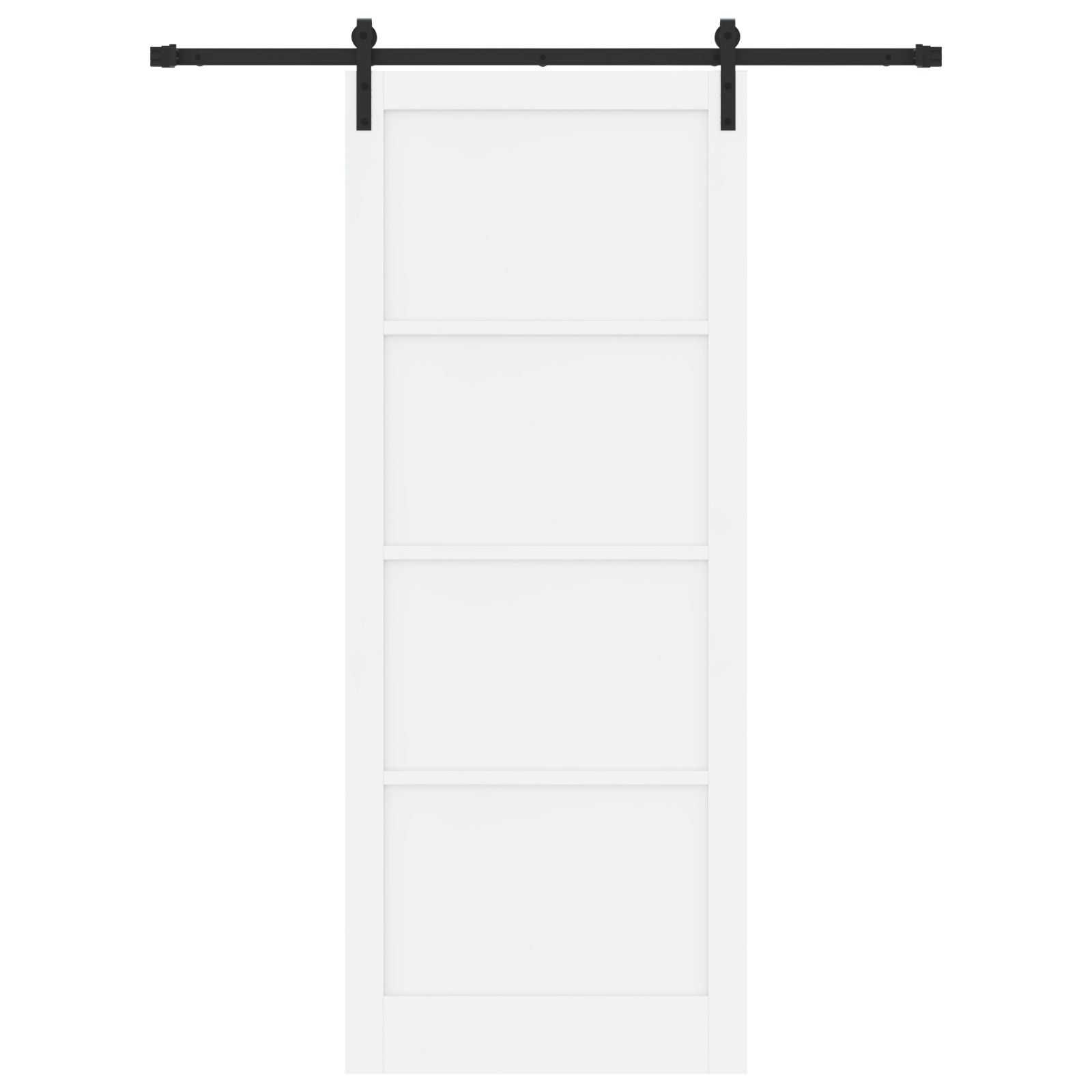 Sliding Door with Hardware Set White 93x232 cm Solid Wood Pine - Image 4