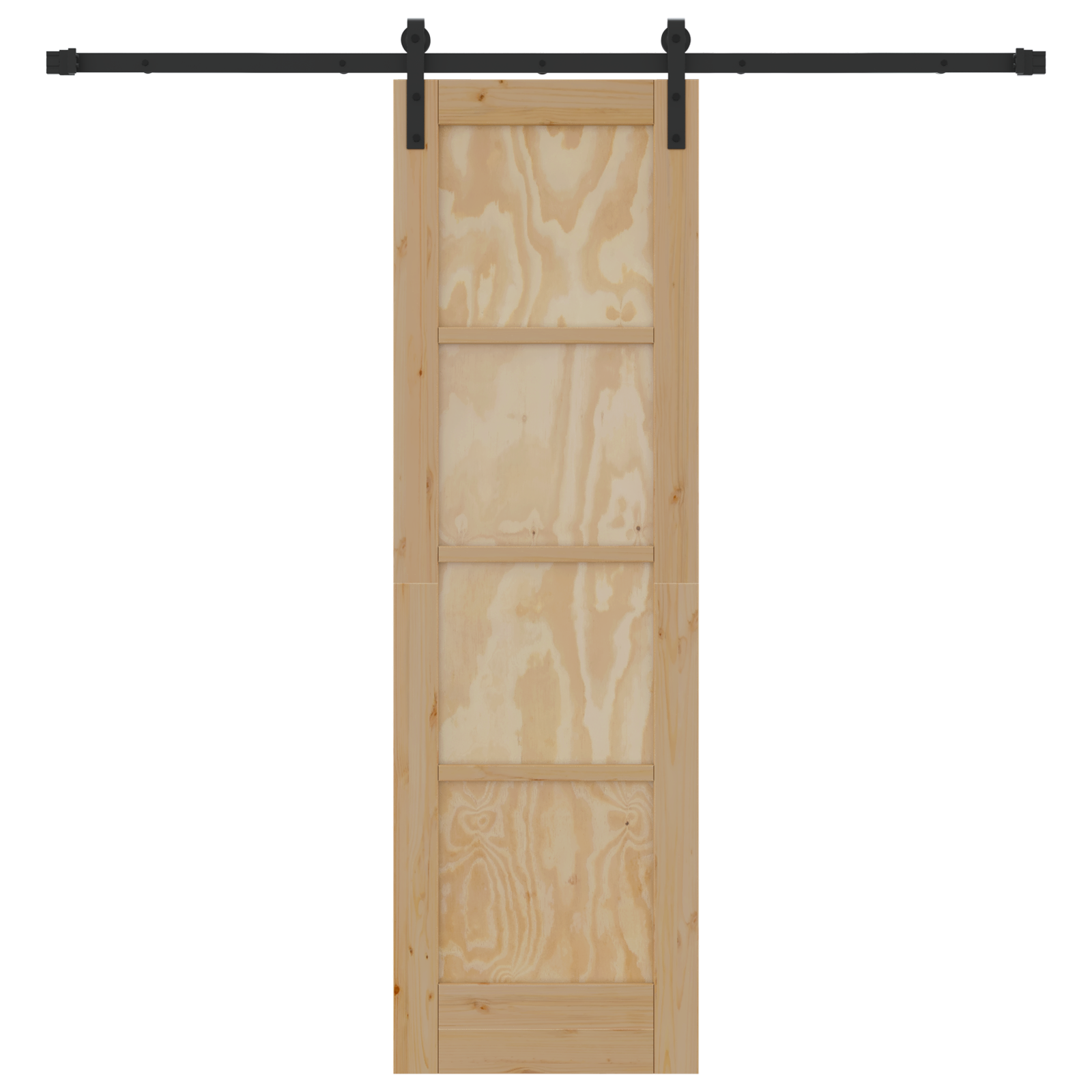 Sliding Door with Hardware Set 61x198.5 cm Solid Wood Pine - Image 4