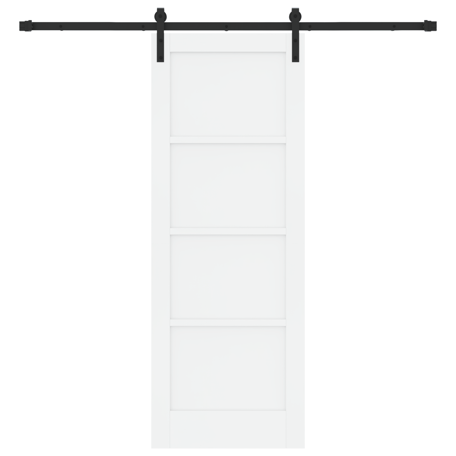 Sliding Door with Hardware Set White 73.5x198.5 cm Solid Wood Pine - Image 4