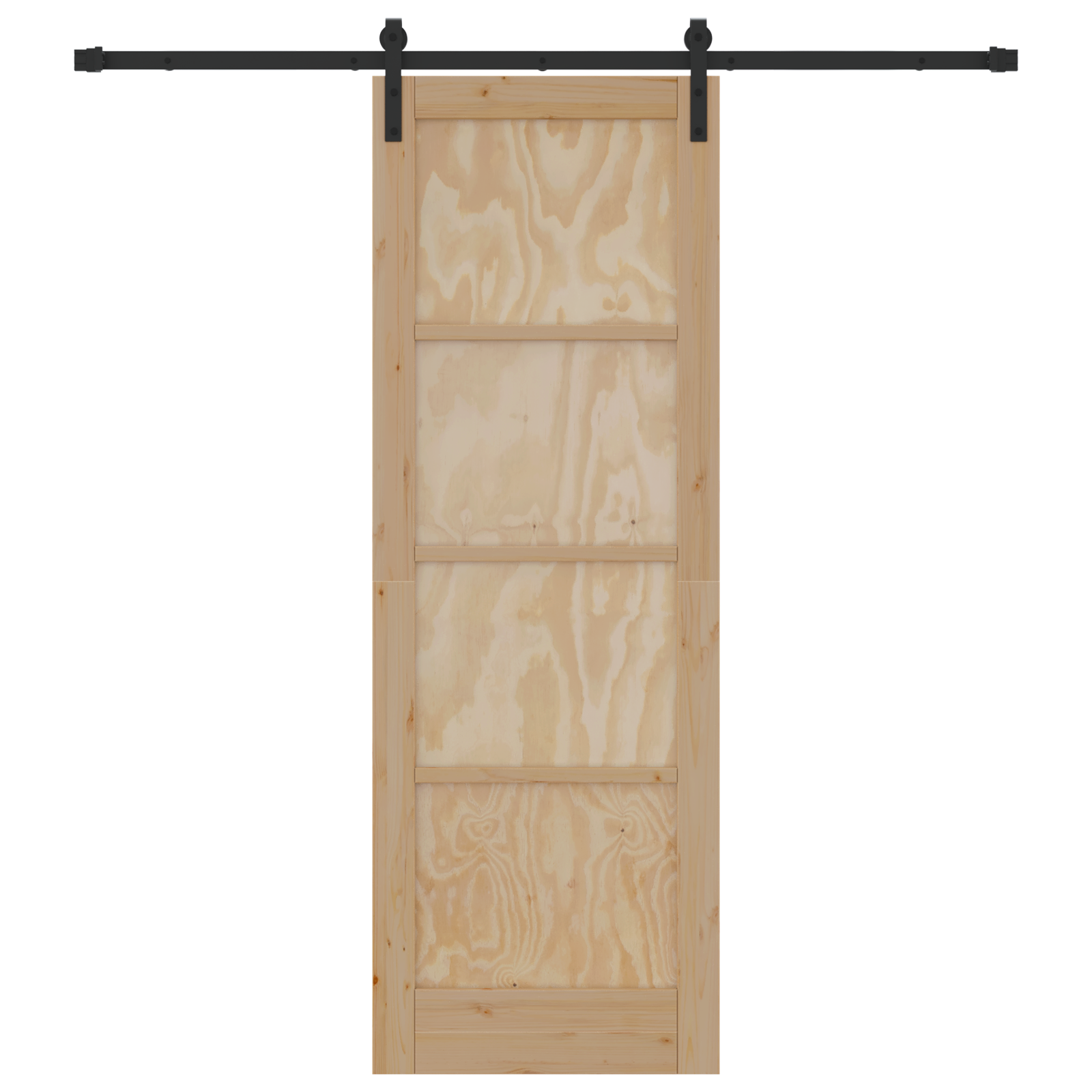 Sliding Door with Hardware Set 73.5x211 cm Solid Wood Pine - Image 4