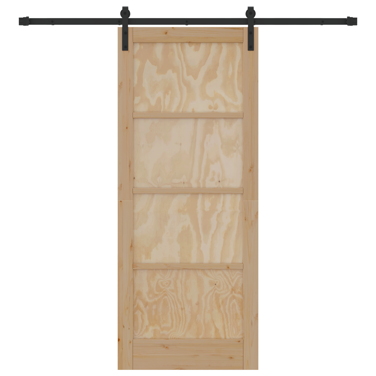 Sliding Door with Hardware Set 83x202 cm Solid Wood Pine - Image 4