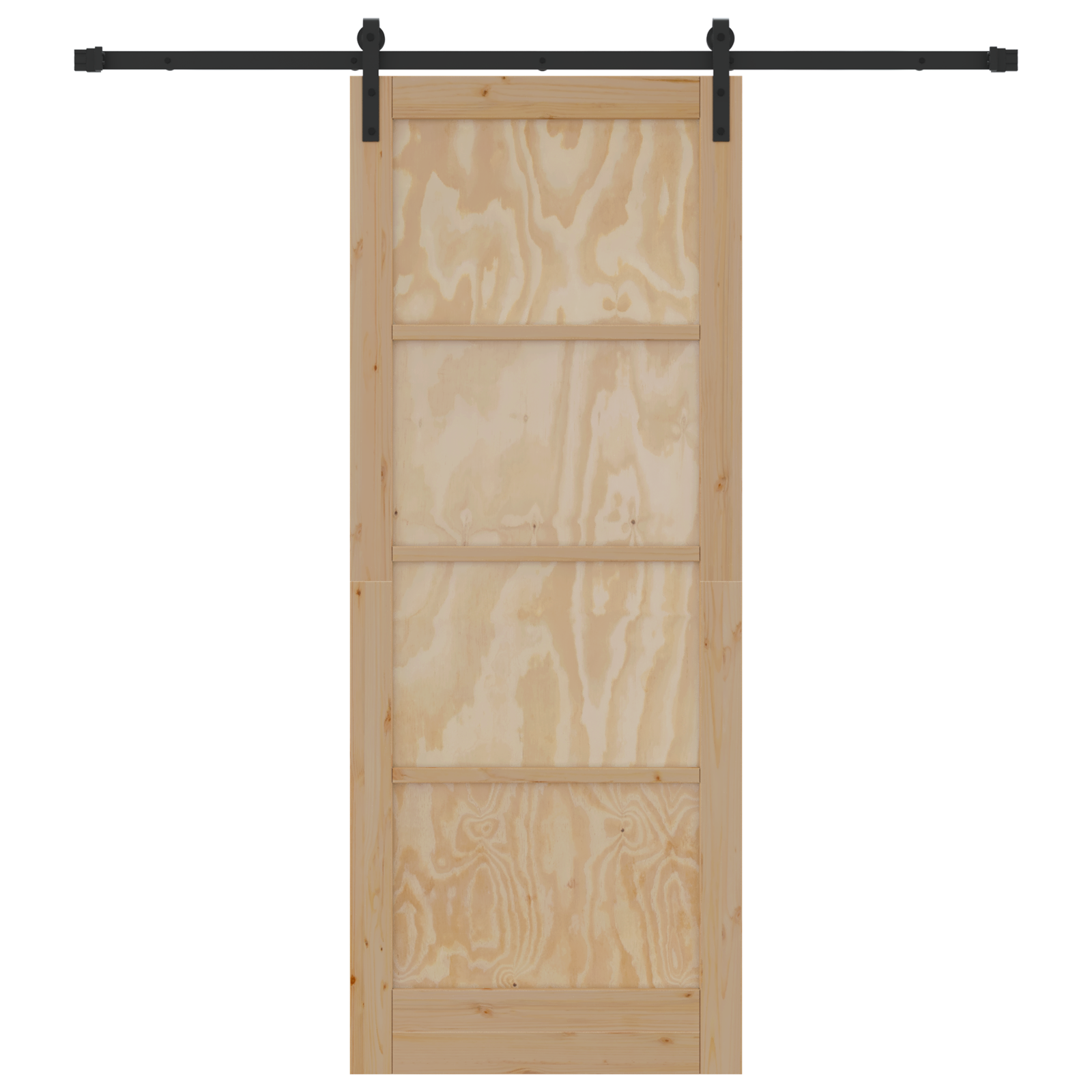 Sliding Door with Hardware Set 83x211 cm Solid Wood Pine - Image 4